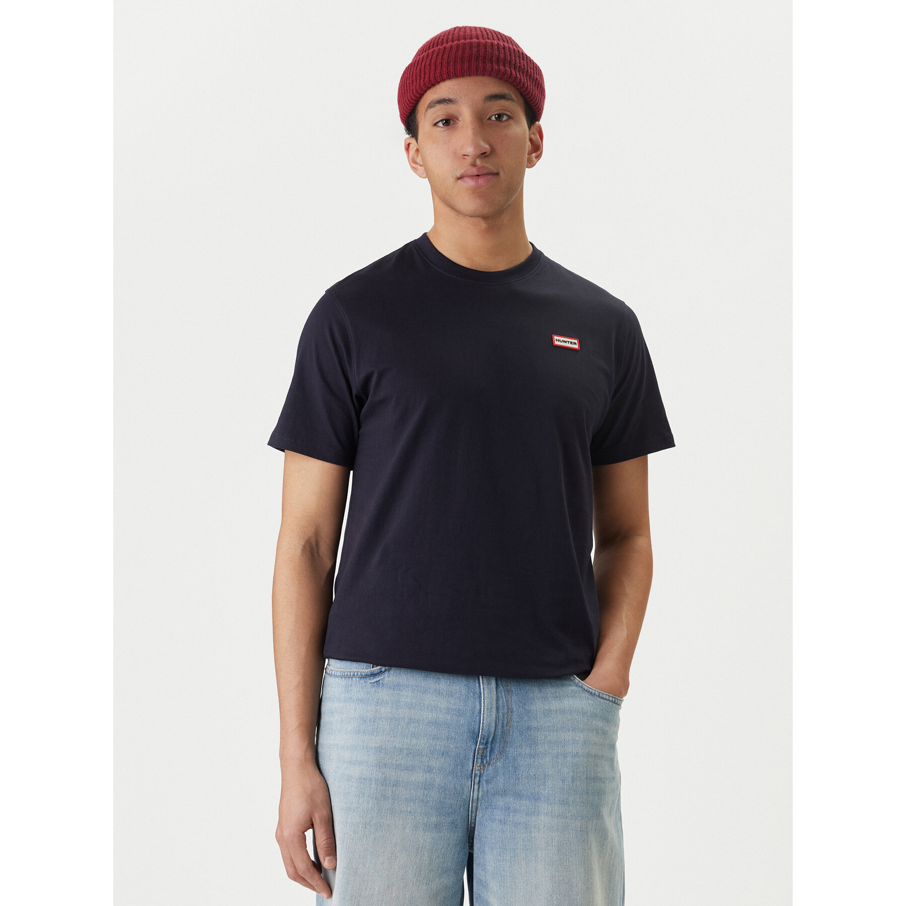 Hunter Majica Essentials HARM0085252 Mornarsko modra Regular Fit