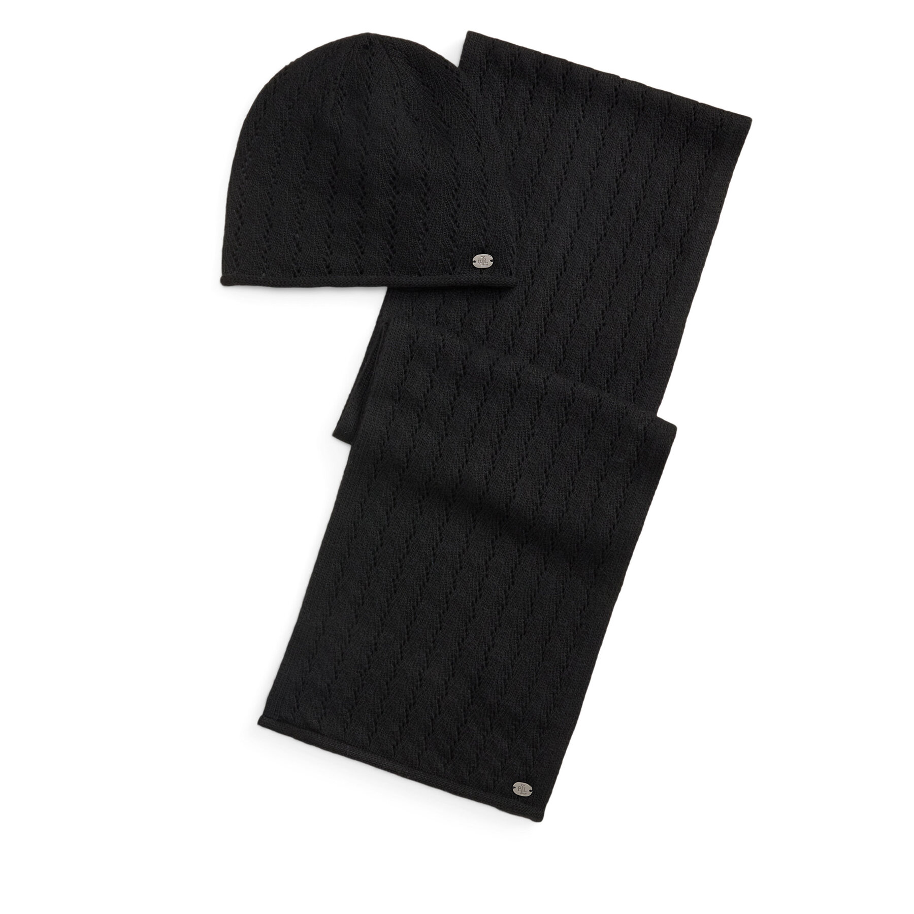 Set šal i kapa LAUREN RALPH LAUREN Lrn Echo F 454P23528003 Crna