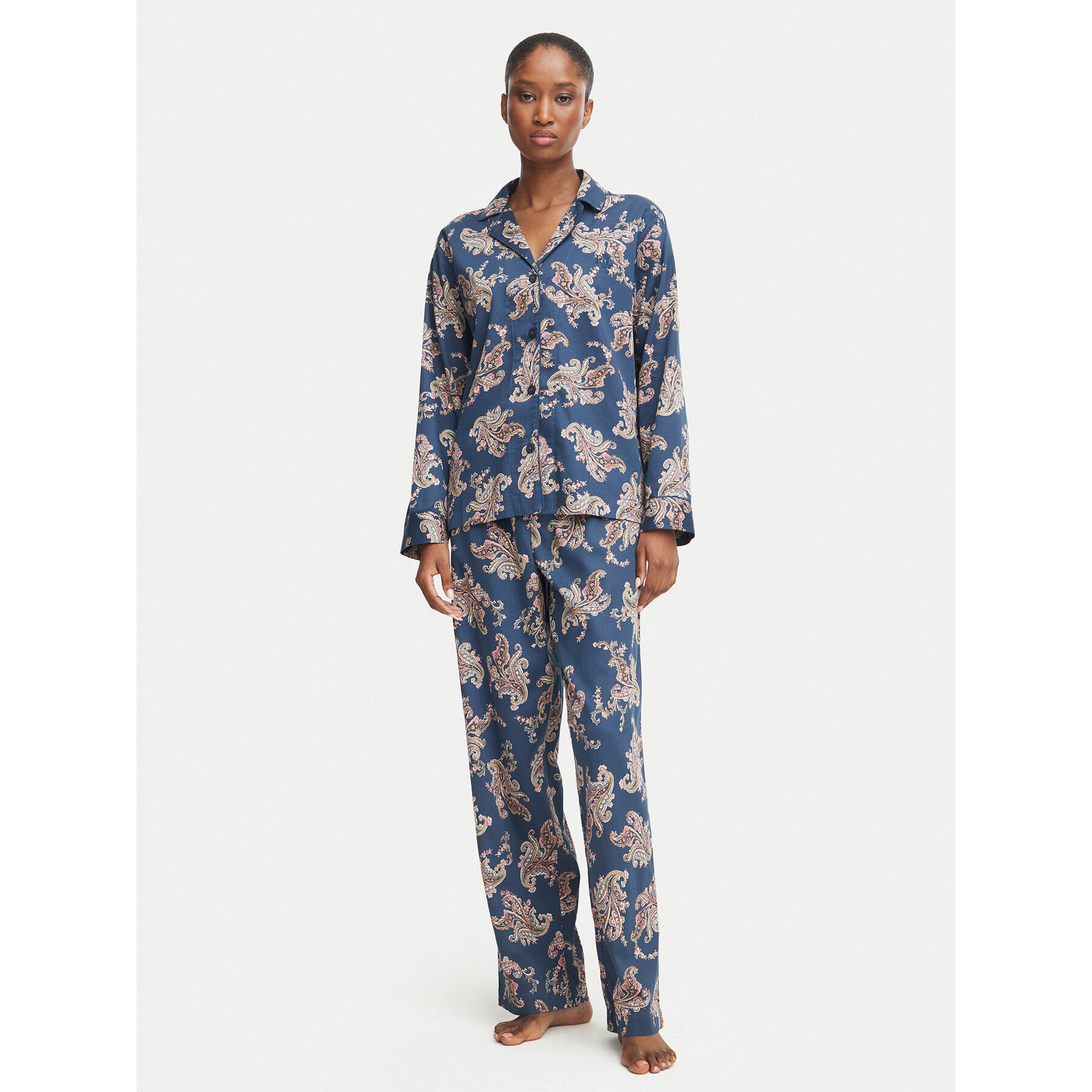 LAUREN RALPH LAUREN Pidžama ILN92529 Tamnoplava Regular Fit