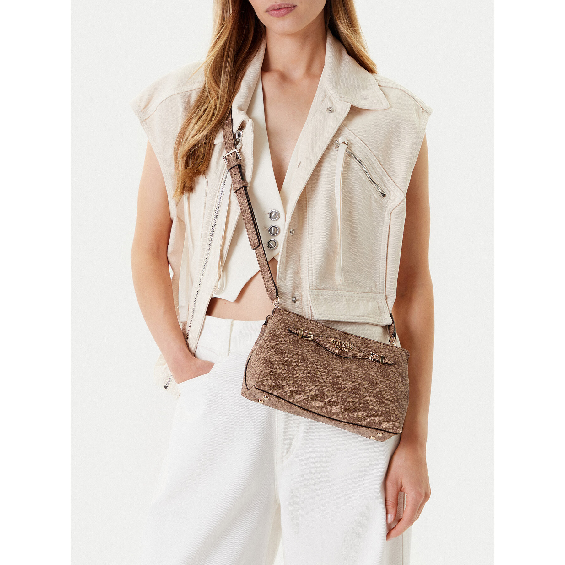 Дамска чанта Guess Katya HWSG96 52120 Кафяв