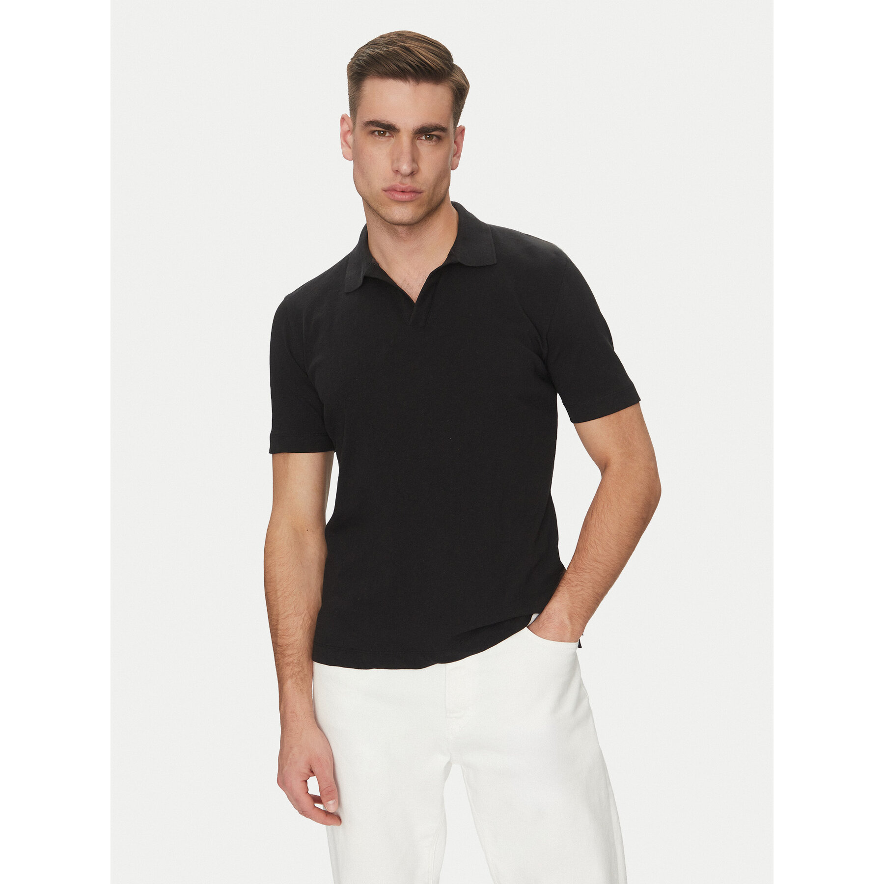 Marc O'Polo Marc O'Polo Polo 523 2091 53026 Μαύρο Regular Fit