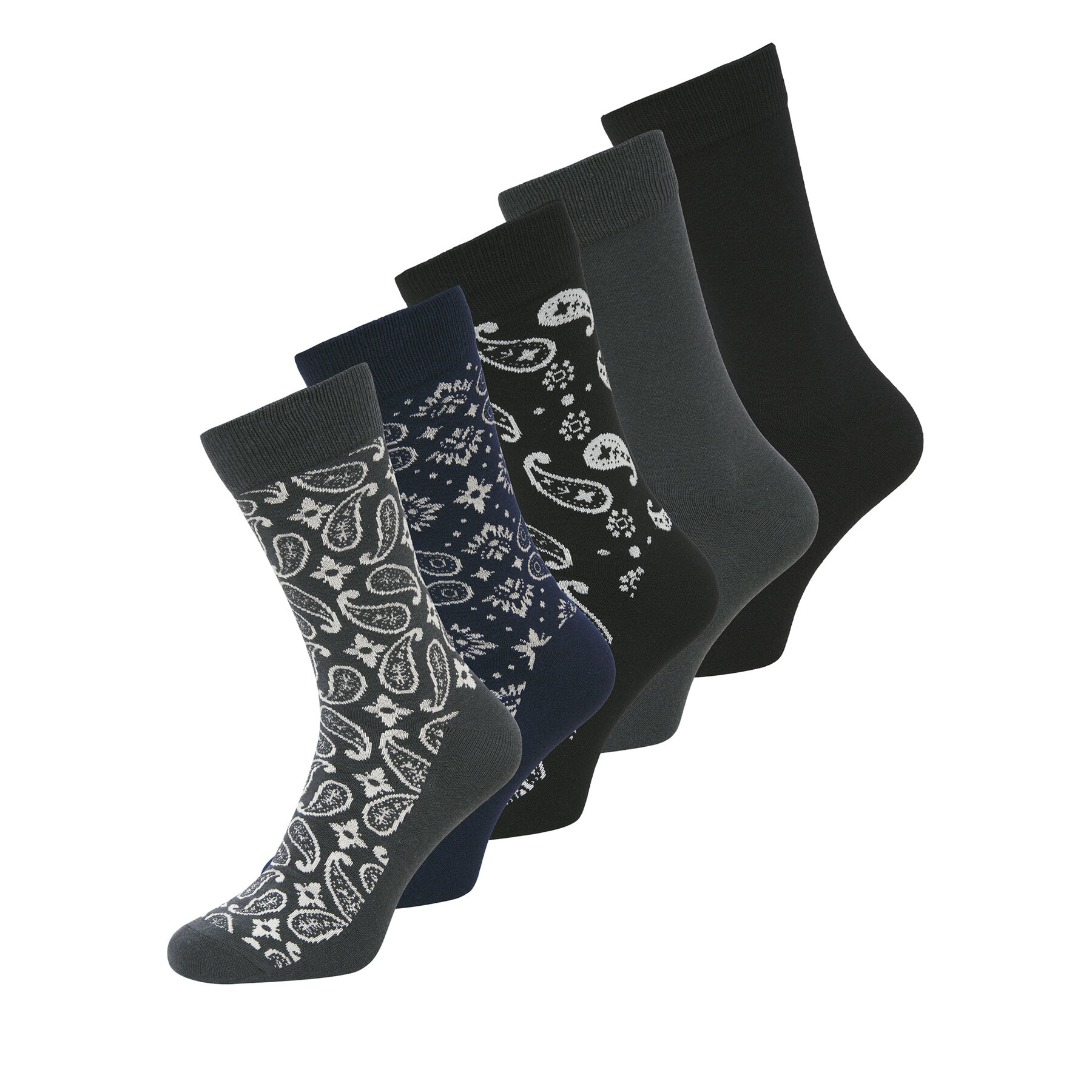 5 pares de calcetines altos para hombre Jack&Jones Paris 12259578 De color