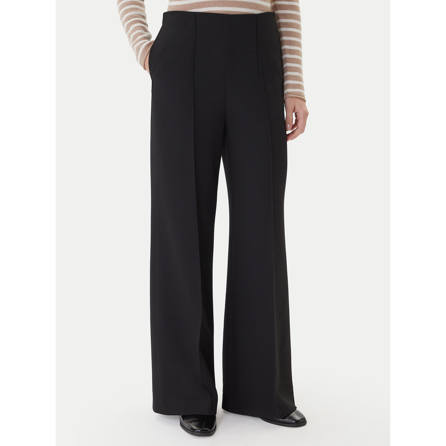 Tommy Hilfiger Palazzohose WW0WW48406 Schwarz Wide Leg
