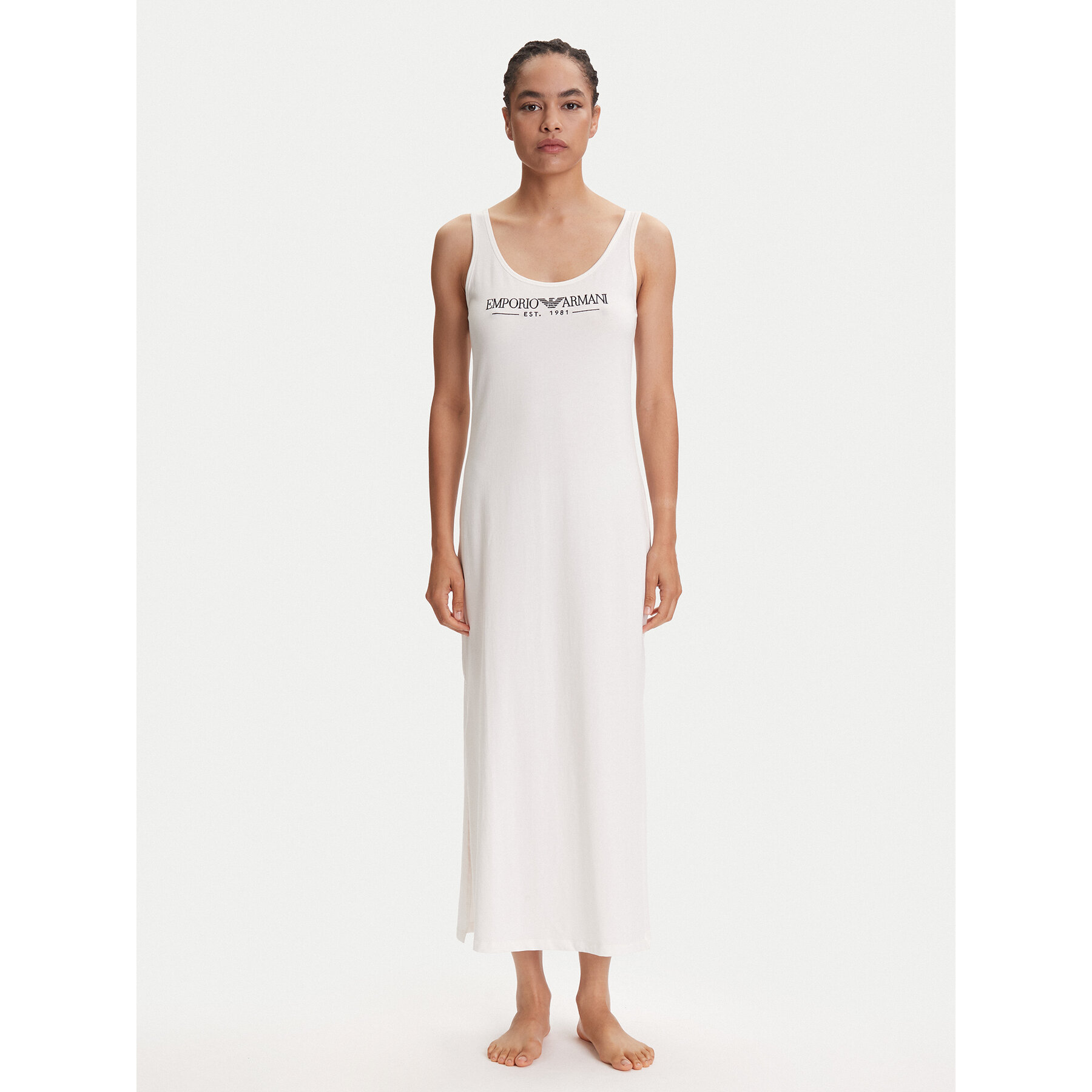 Emporio Armani Underwear Kleid für den Alltag EW000494 AF10881 U1131 Weiß Regular Fit