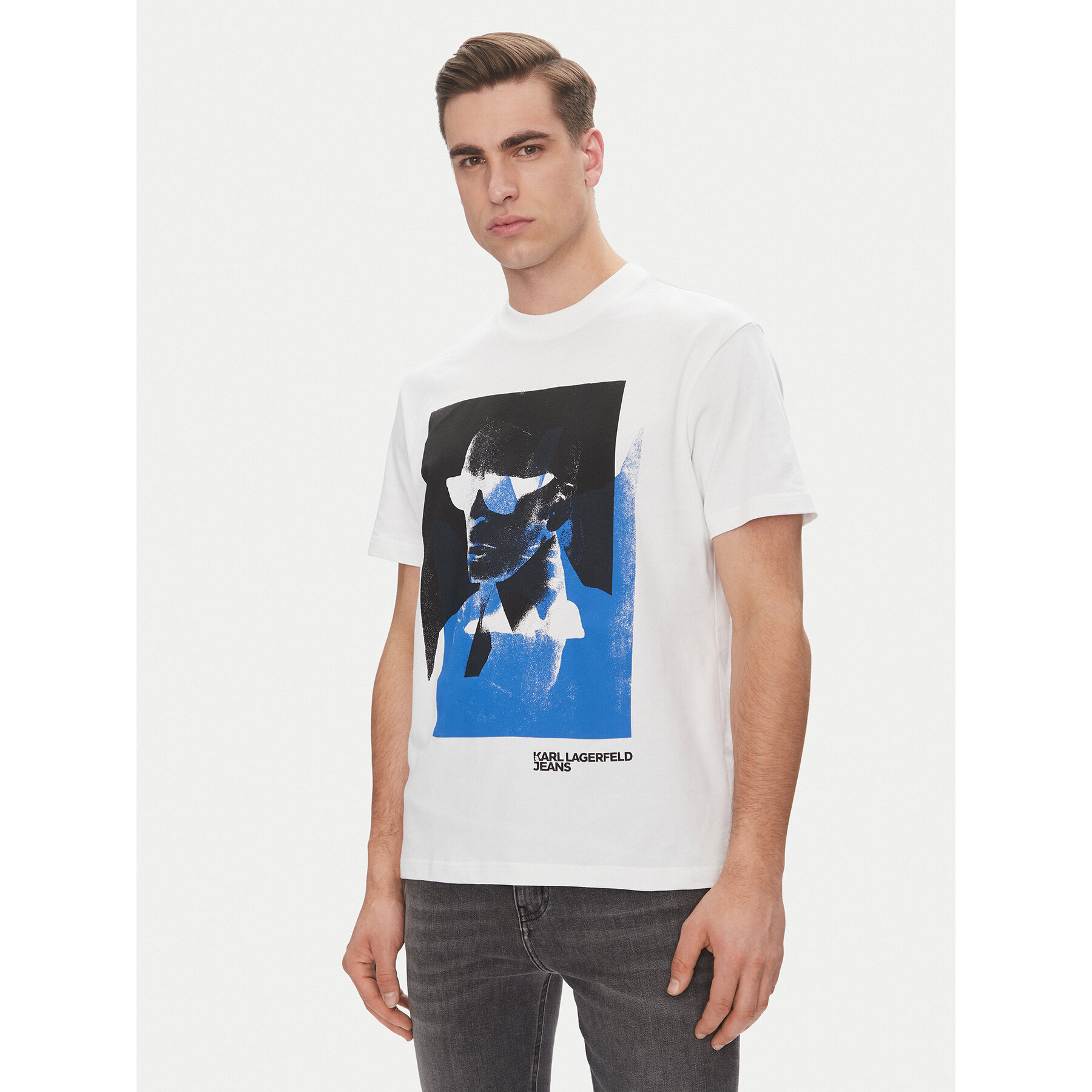Karl Lagerfeld Jeans Póló A2M17036 Fehér Regular Fit