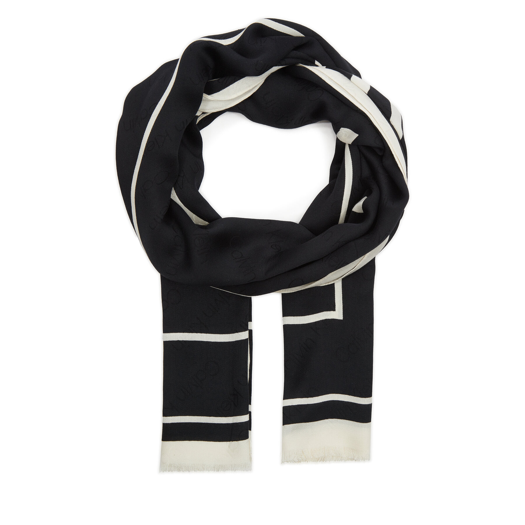 Halsduk Calvin Klein Logo K60K610814 Svart