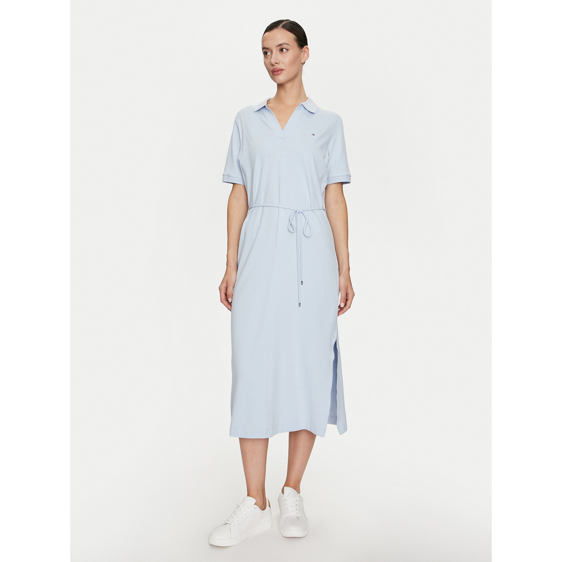 Tommy Hilfiger Kleid für den Alltag WW0WW41278 Himmelblau Regular Fit