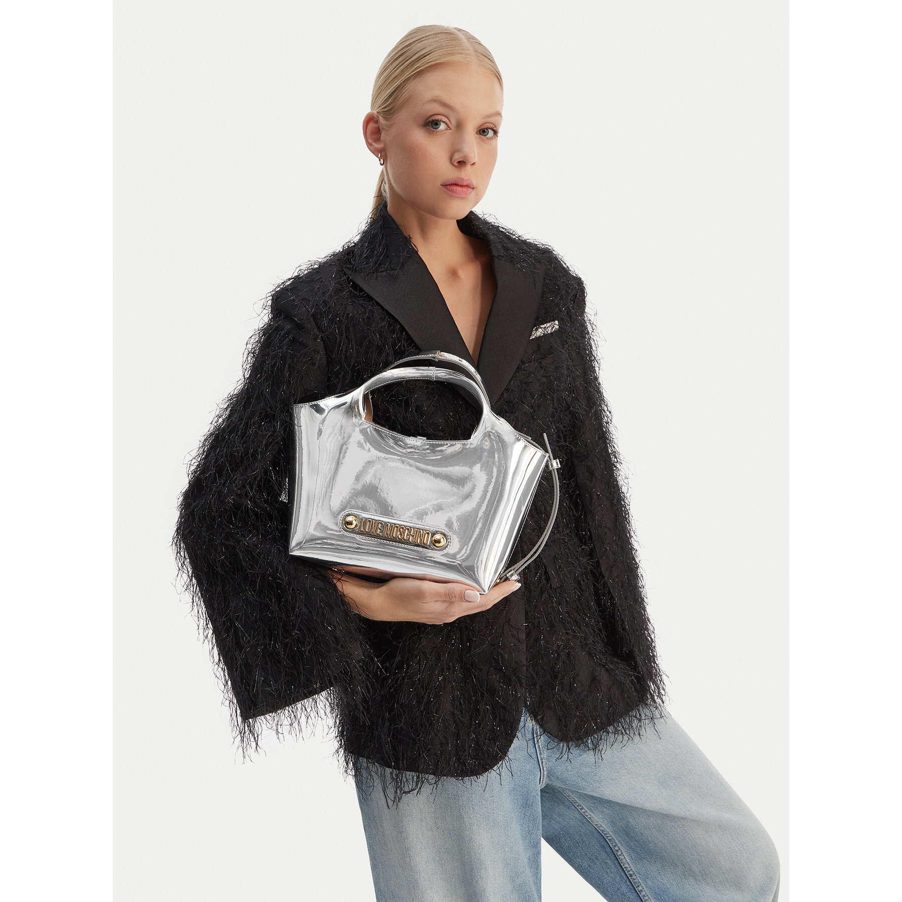 Τσάντα LOVE MOSCHINO JC4133PP1OLP0902 Ασημί