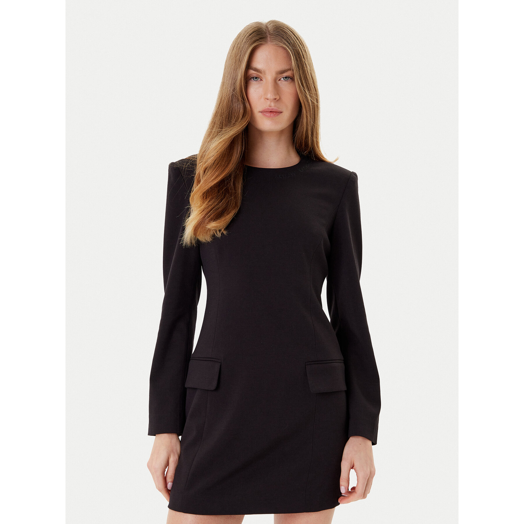 Armani Exchange Kleid für den Alltag XW000661 AF16142 UC001 Schwarz Regular Fit