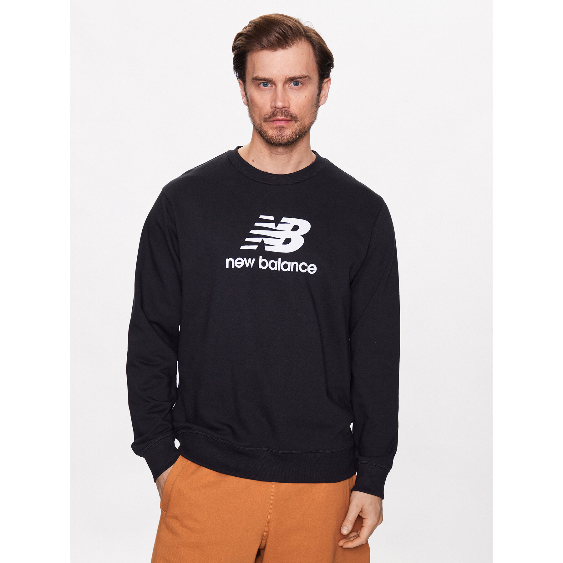New Balance Sweatshirt MT3153 Schwarz Relaxed Fit