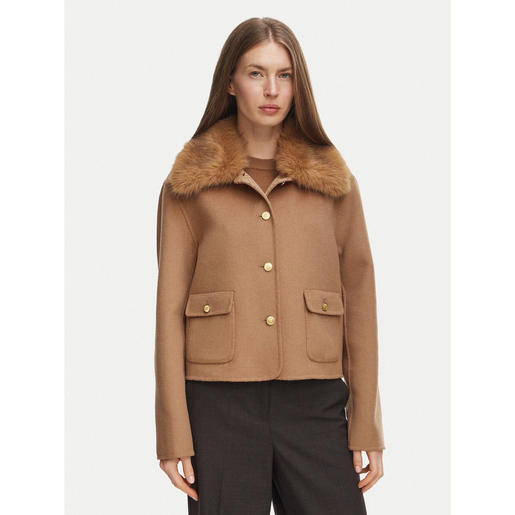 Tommy Hilfiger Übergangsjacke WW0WW52914 Hellbraun Regular Fit