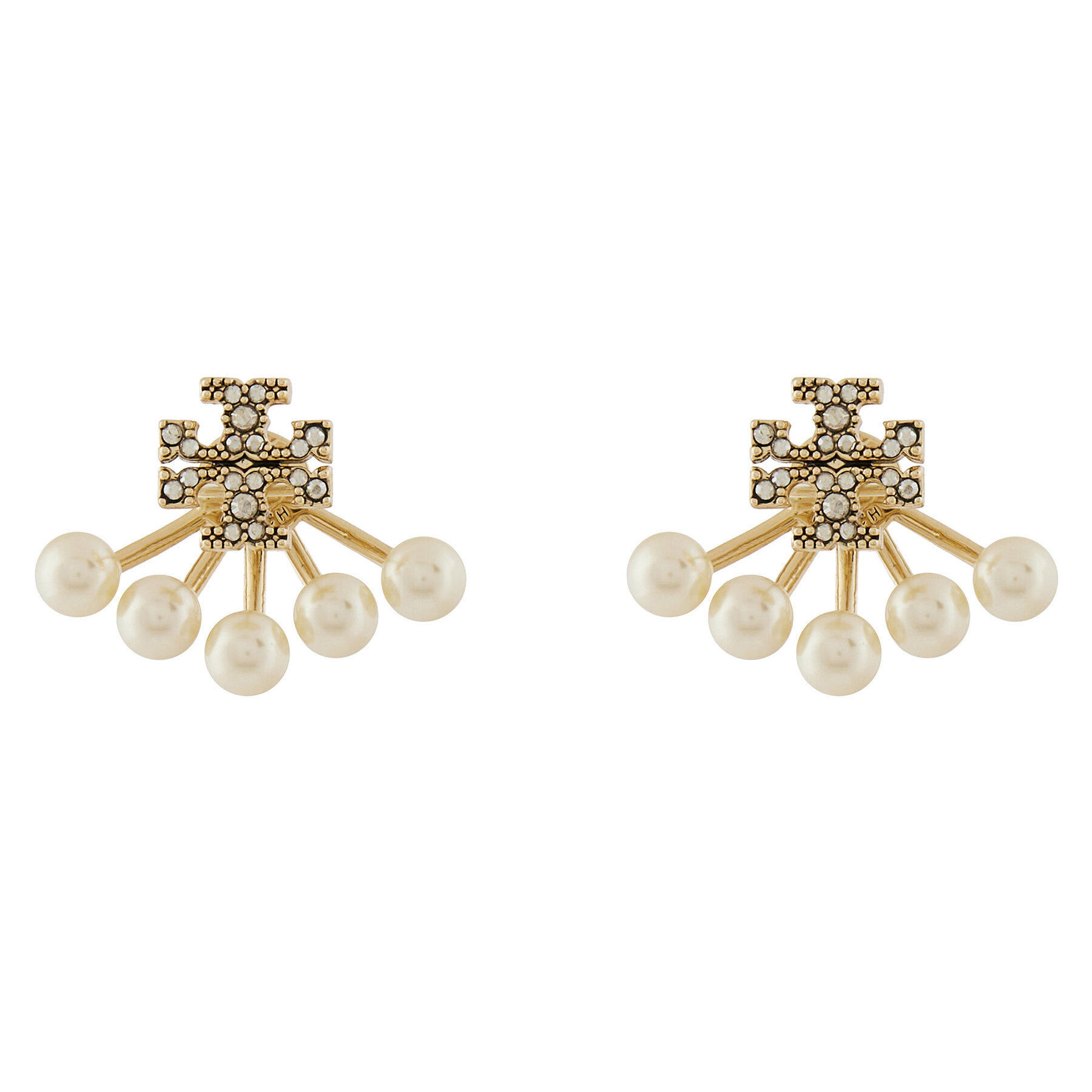 Náušnice Tory Burch Kira Pearl Front 163695 Zlatá