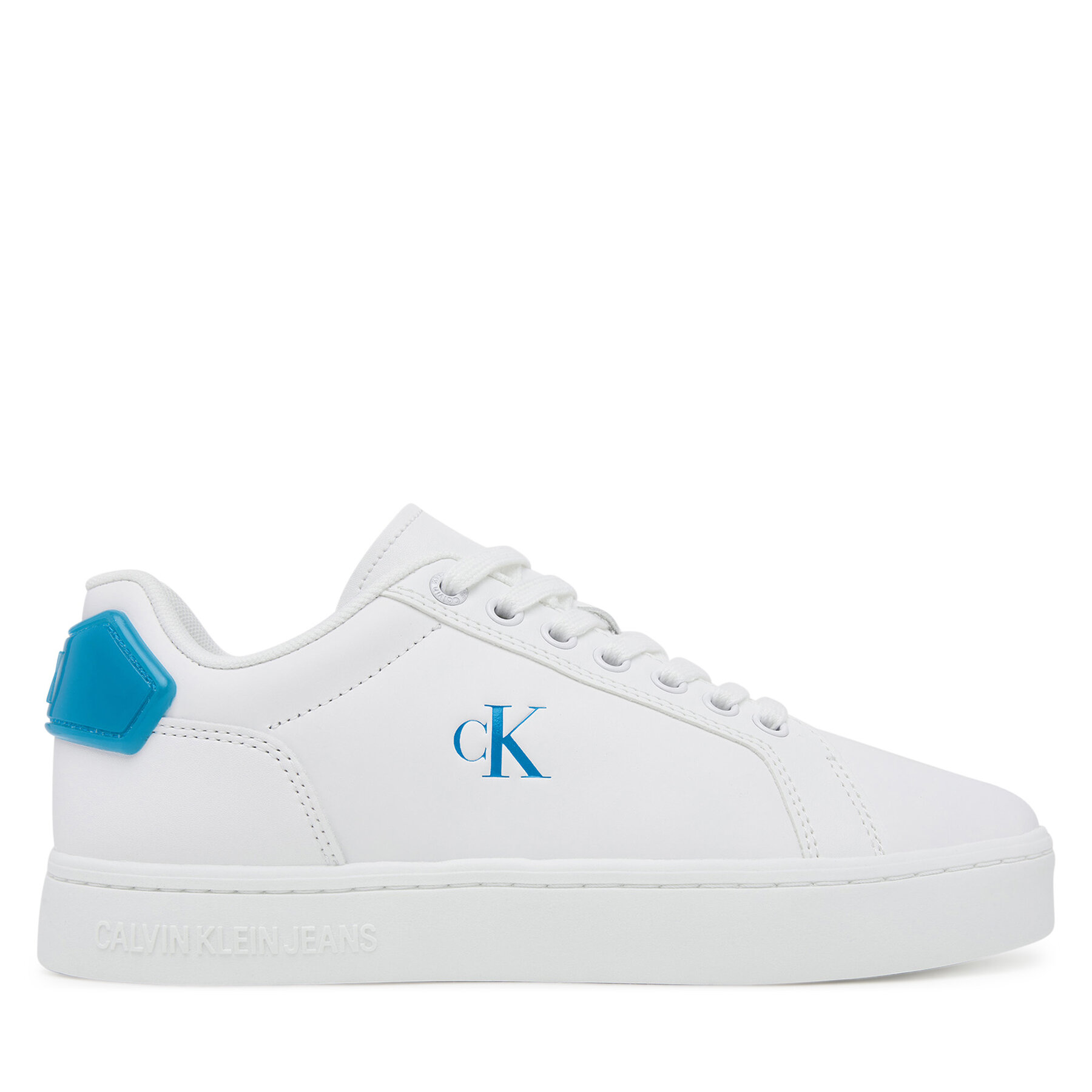 Sneakersy Calvin Klein Jeans Classic Cupsole Ru Patch Lth Wn YW0YW01845 Biela