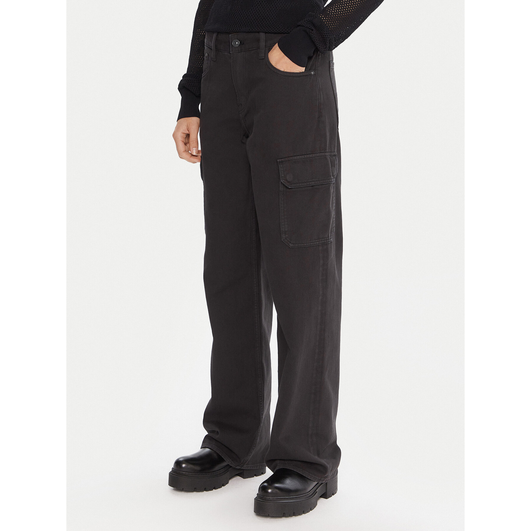 G-Star Raw Hlače Judee D24673-E078 Crna Relaxed Fit