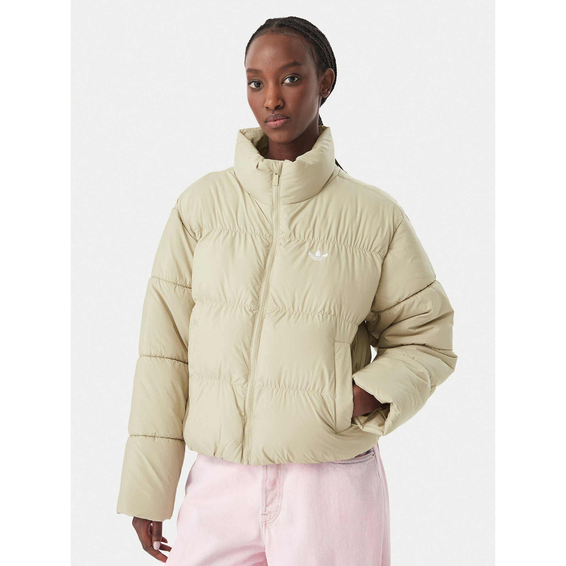 adidas Winterjacke KR9580 Beige Regular Fit
