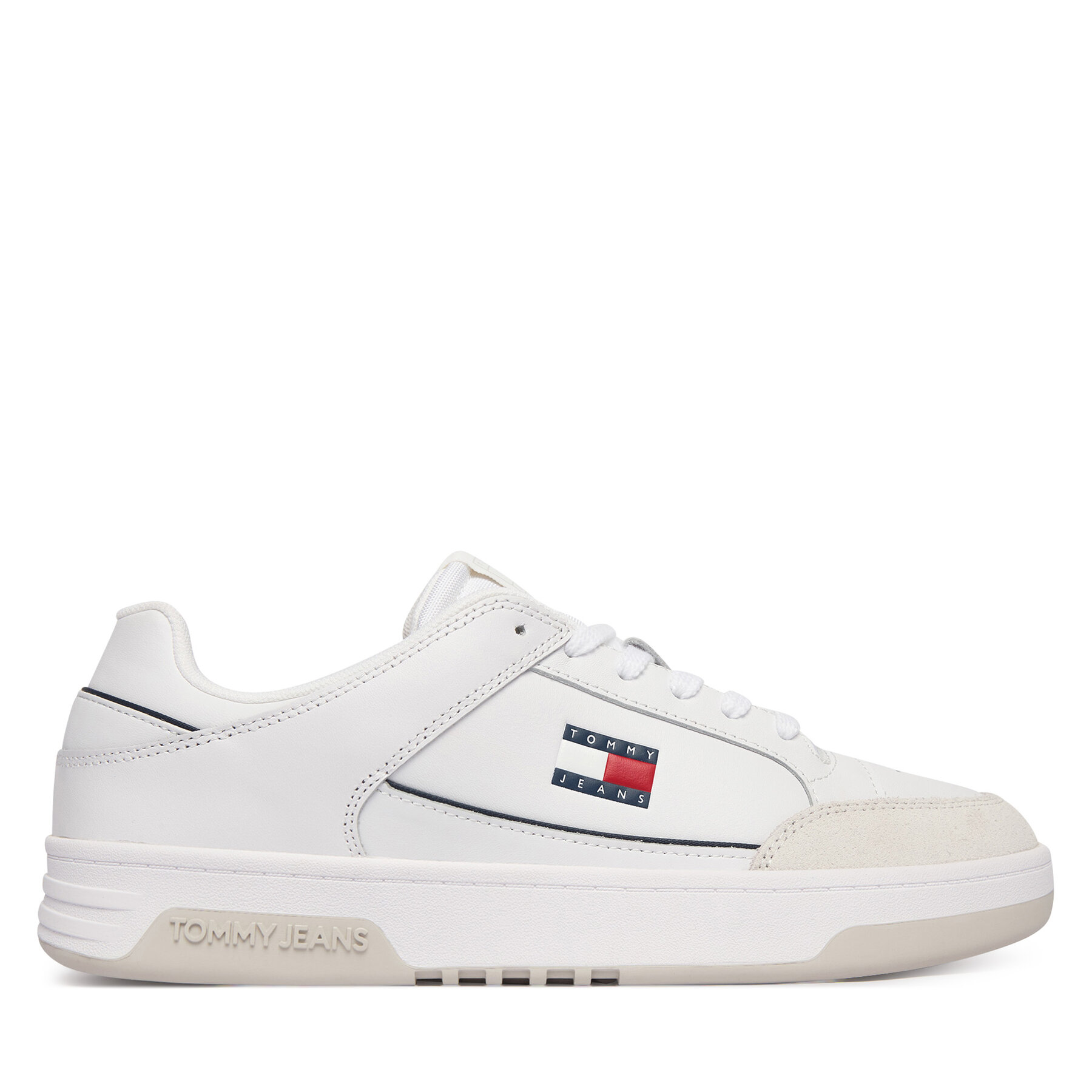 Sneakersy Tommy Jeans Tjm Cupsole Leather EM0EM01660 Biela