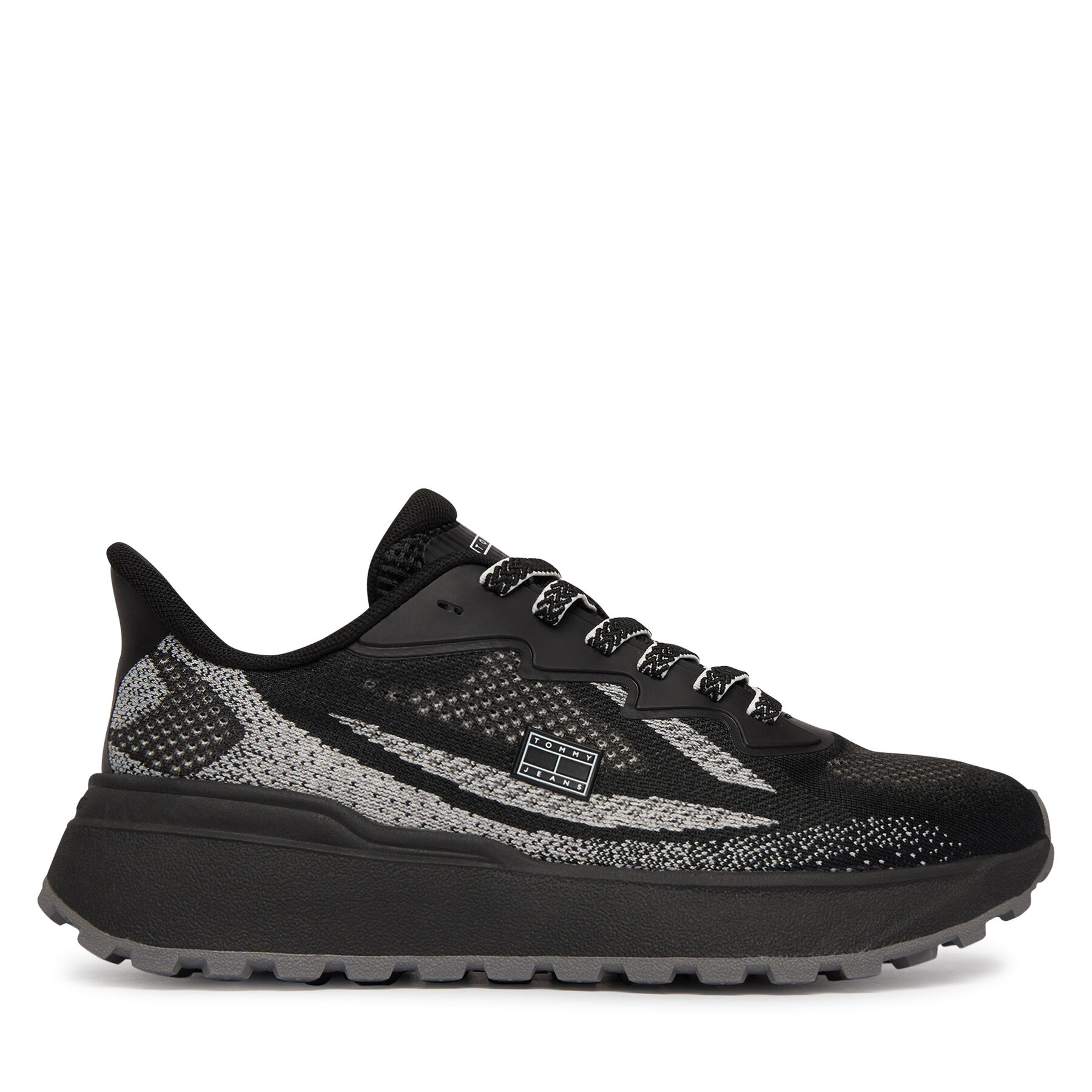 Sneakersy Tommy Jeans Tjw Sporty Knit Runner EN02962 Čierna