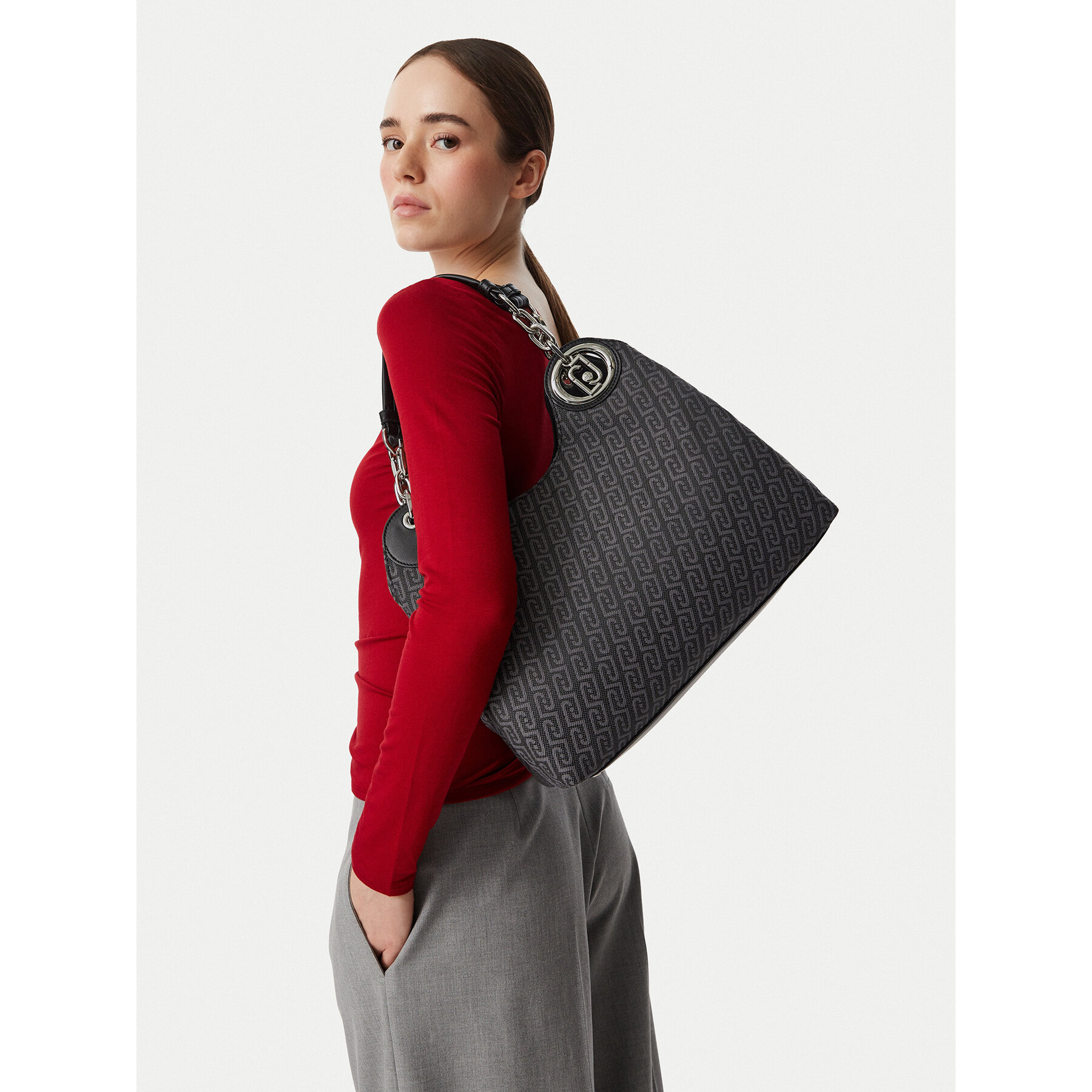 Дамска чанта Liu Jo M SATCHEL AF6024 T378A Черен