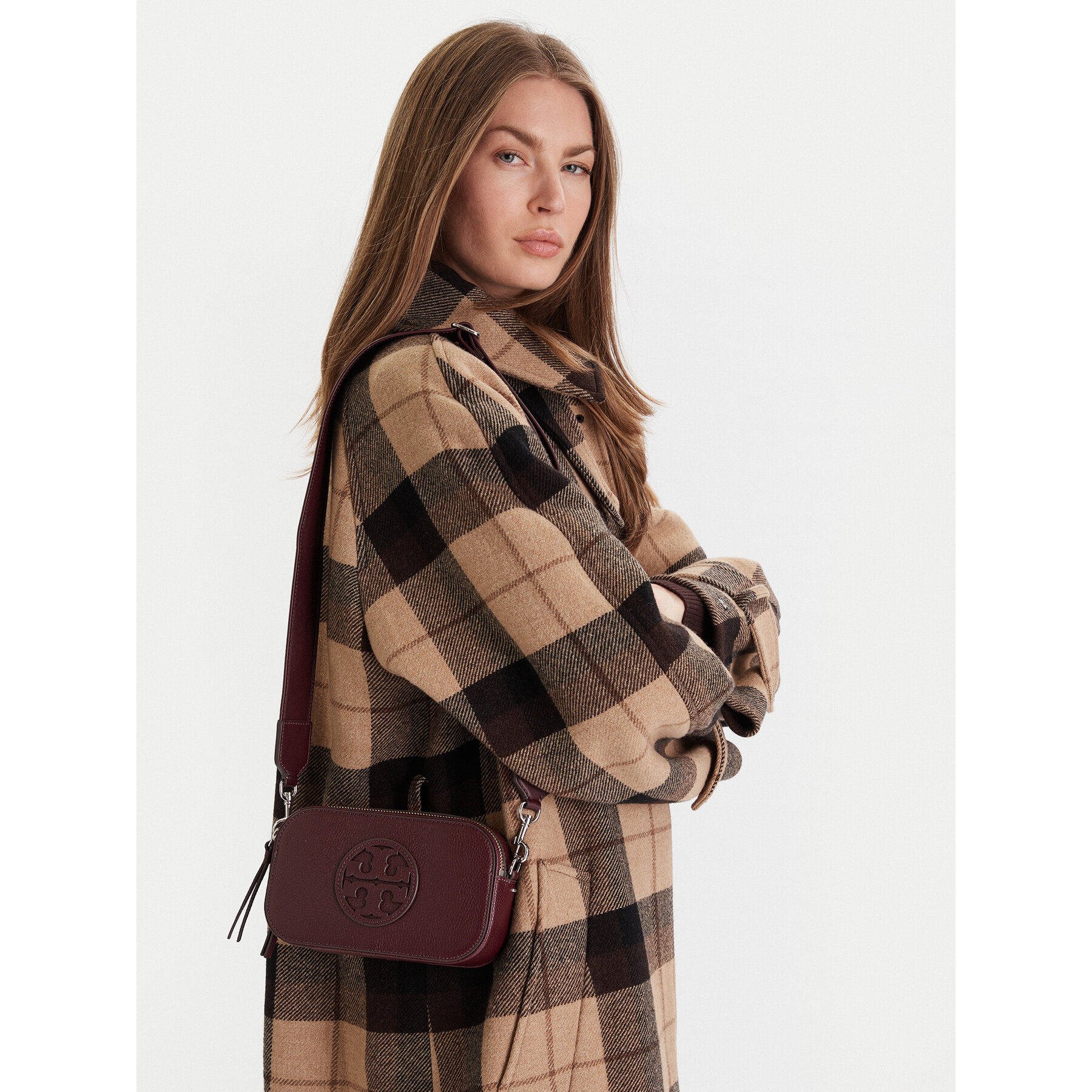 Дамска чанта Tory Burch Mini Miller 171956 Бордо