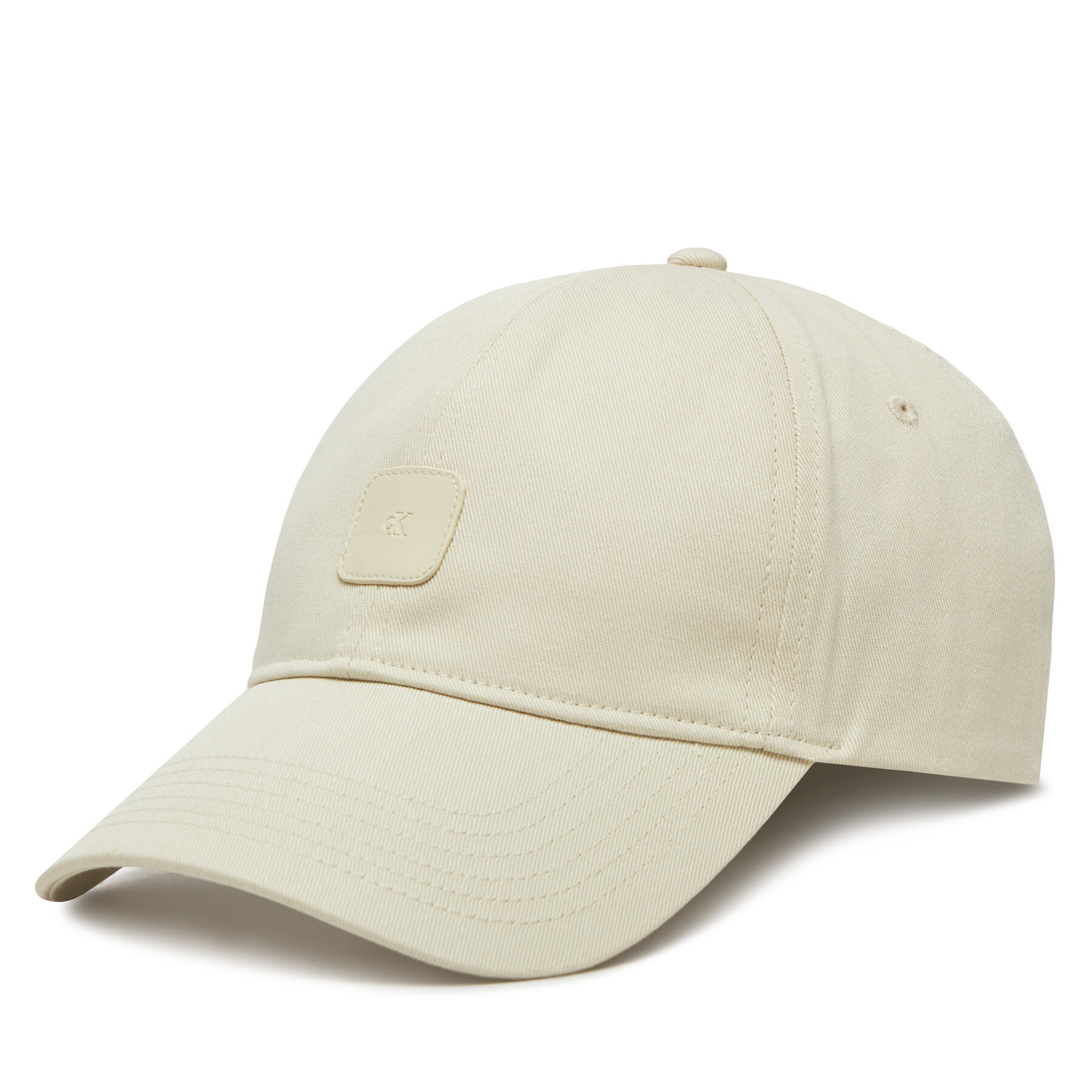Baseball sapka Calvin Klein Jeans Mono Leather Patch Twill Cap LV04K5052G Fehér