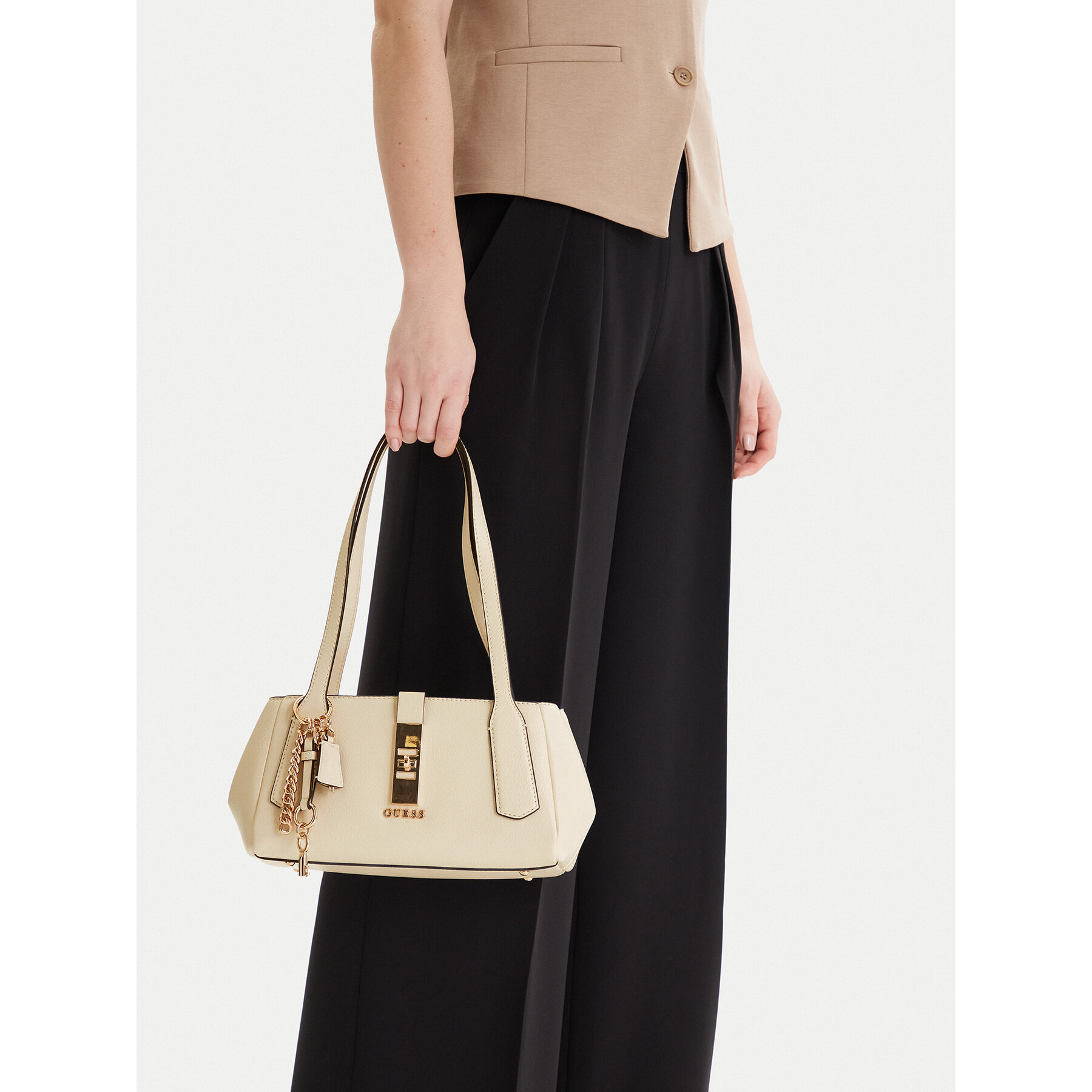 Ročna torba Guess Brooke HWBG98 97080 Écru