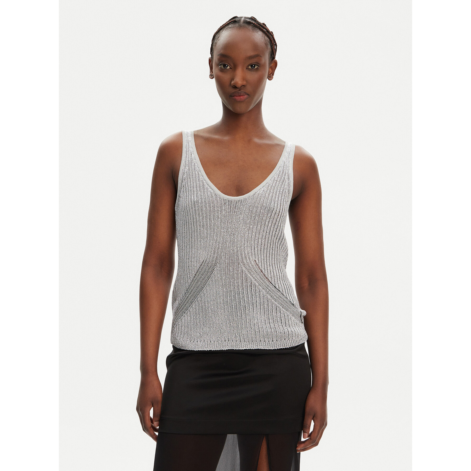 PINKO Τοπ Noha 105148 A2LO Γκρι Regular Fit