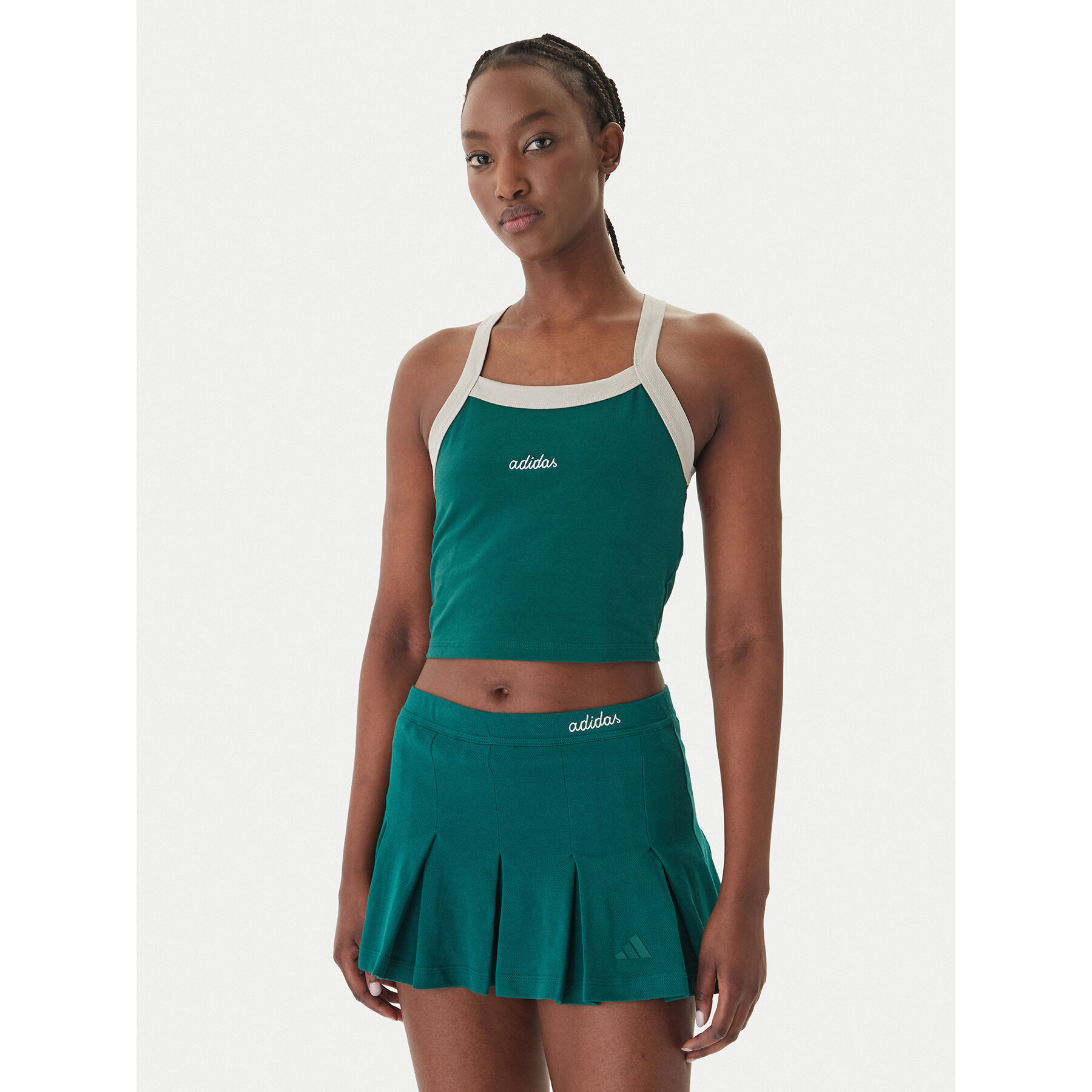 adidas Τοπ Seasonal Essentials Colorpop JZ0195 Πράσινο Slim Fit