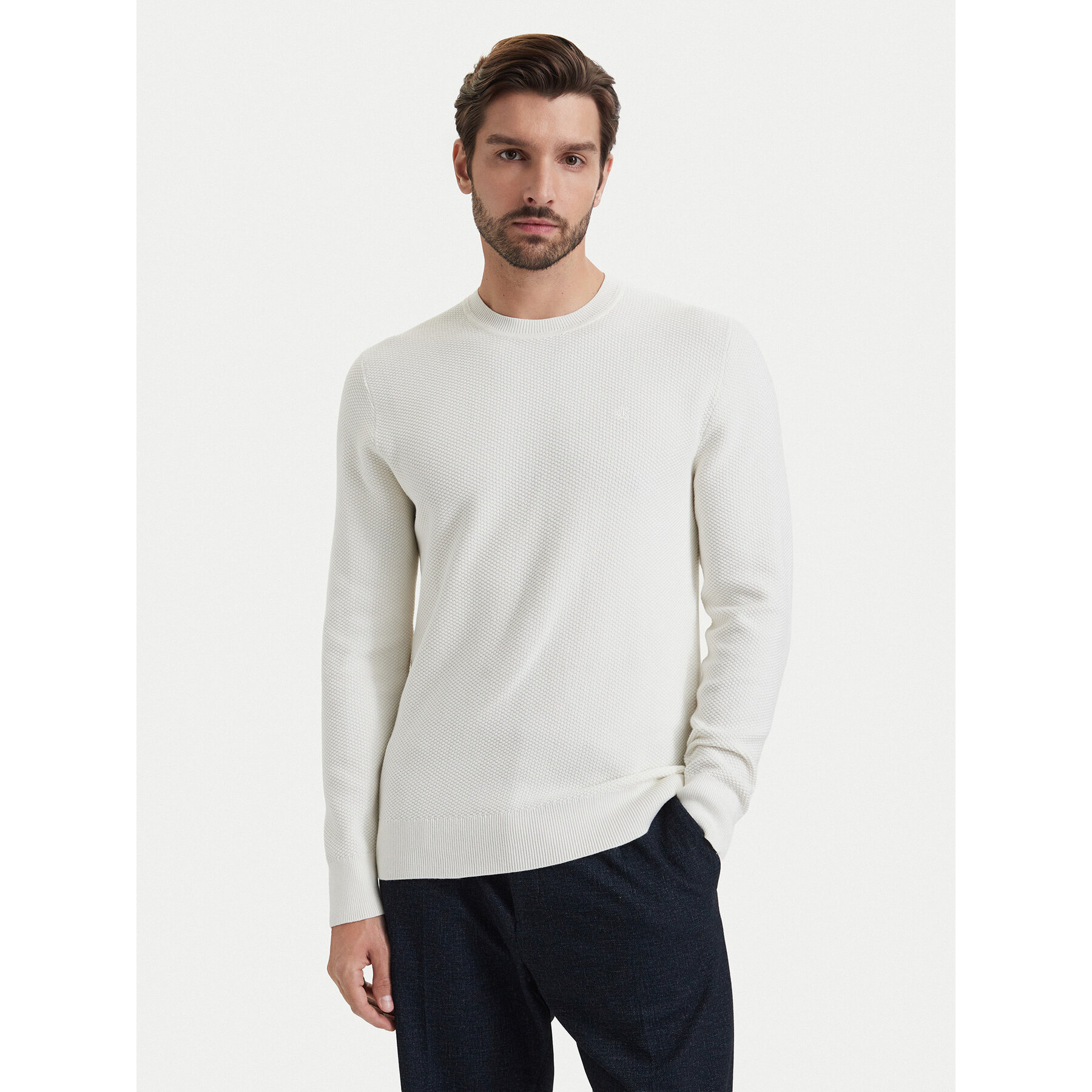 Calvin Klein Pullover LV04LF304G Creme Regular Fit