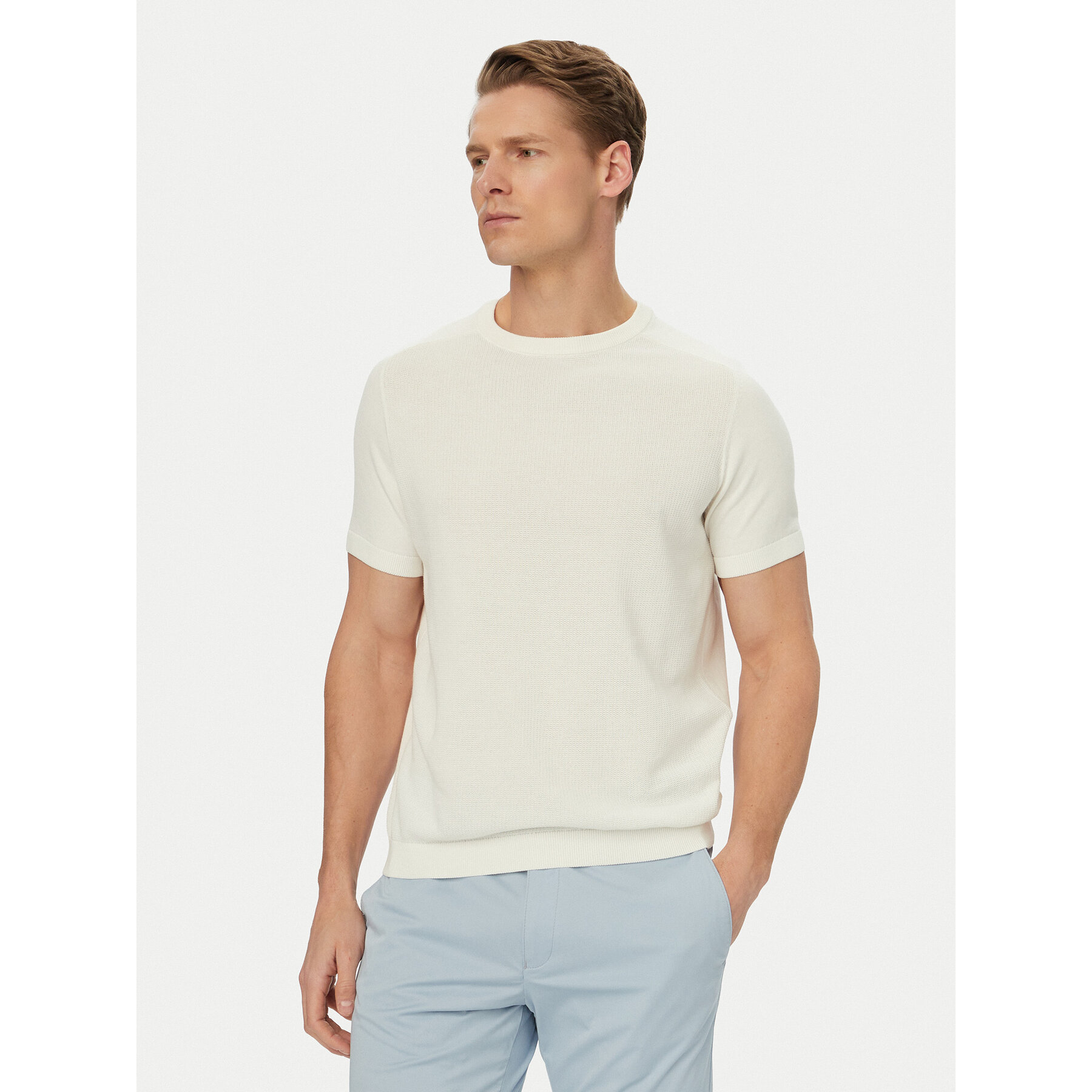 Bugatti T-Shirt 7200-15534E Weiß Regular Fit