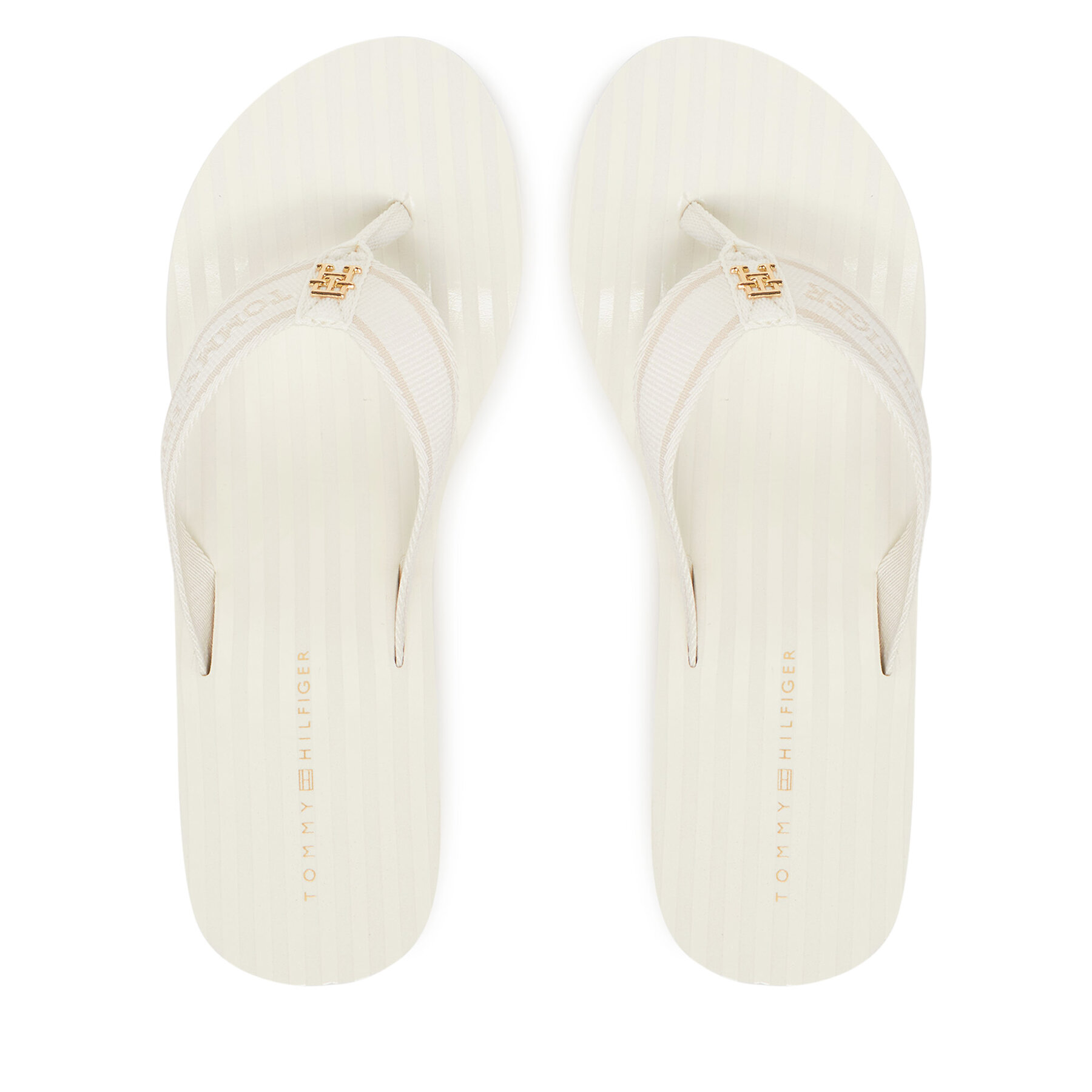 Джапанки Tommy Hilfiger Th Stripes Wedge Beach Sandal FW0FW08521 Бял