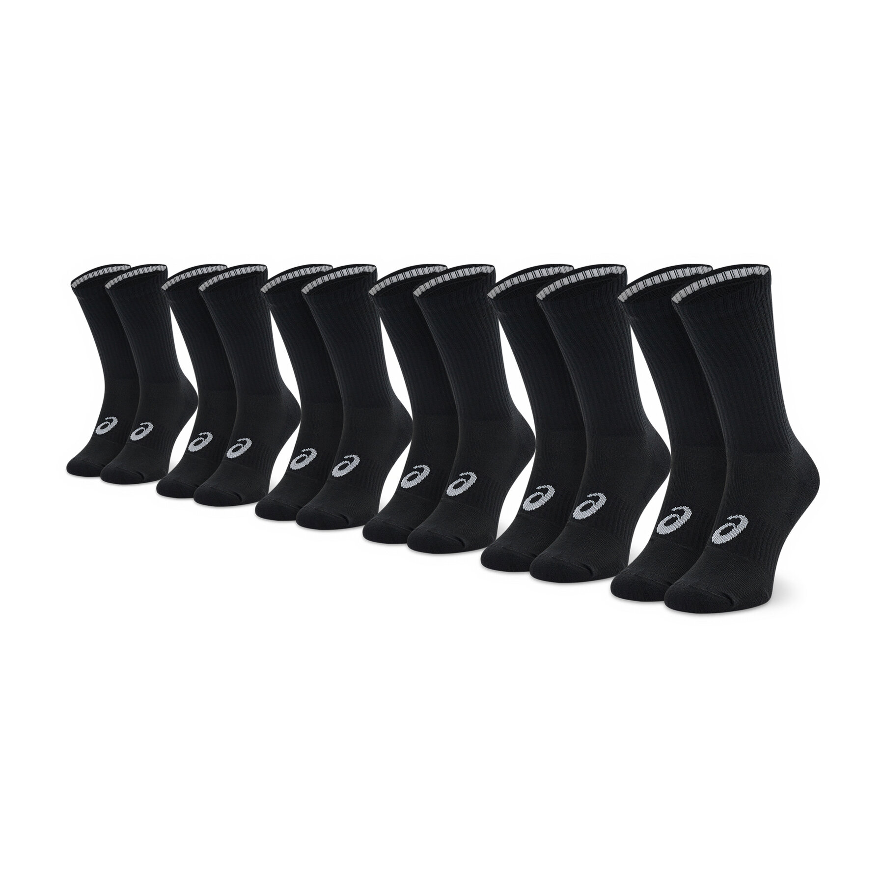 Calcetines altos unisex Asics 6 Ppk Crew 141802 Negro