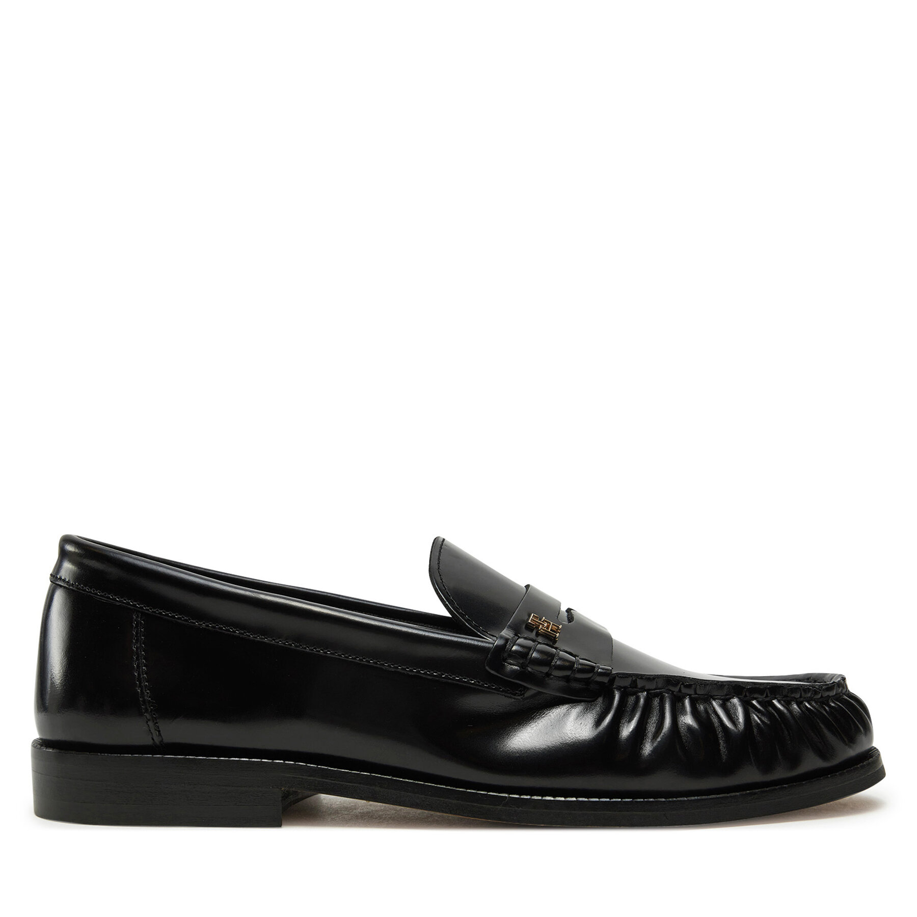 Dámske Mokasíny Tommy Hilfiger, Rozmer: 37, Čierna, Loafer Abrasivato Leather FW0FW08617