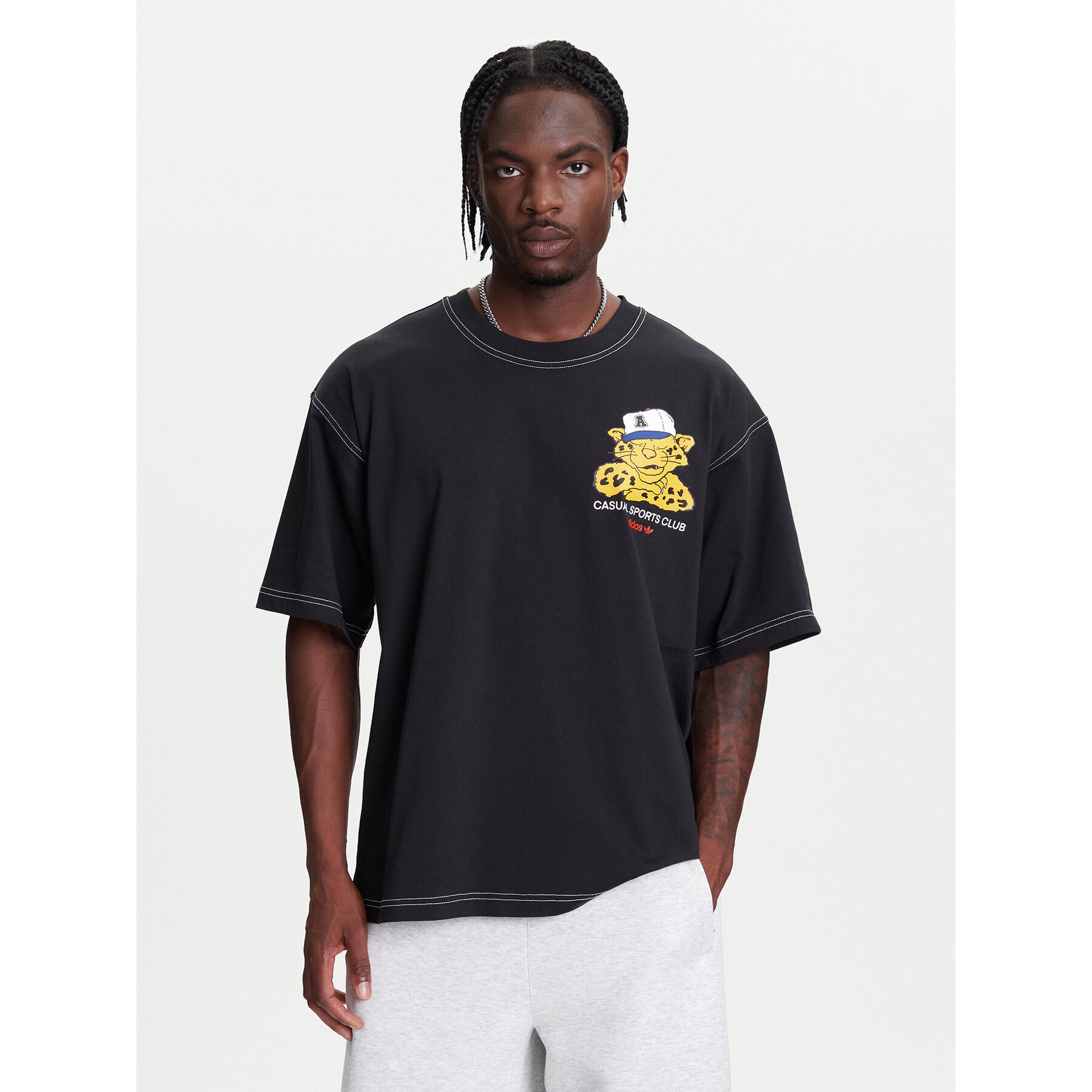 adidas T-Shirt Wabash JW0159 Μαύρο Oversize