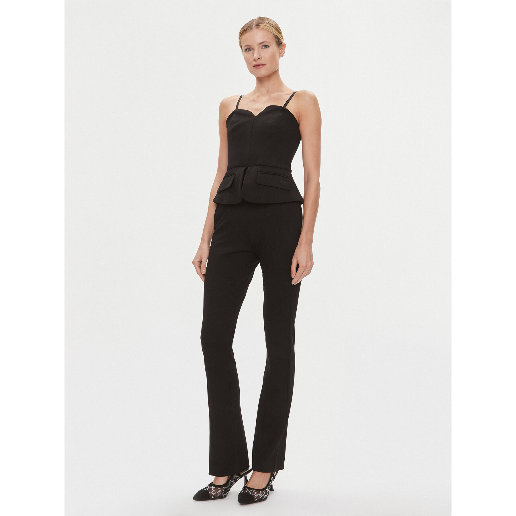 KARL LAGERFELD Jumpsuit 240W1311 Schwarz Regular Fit