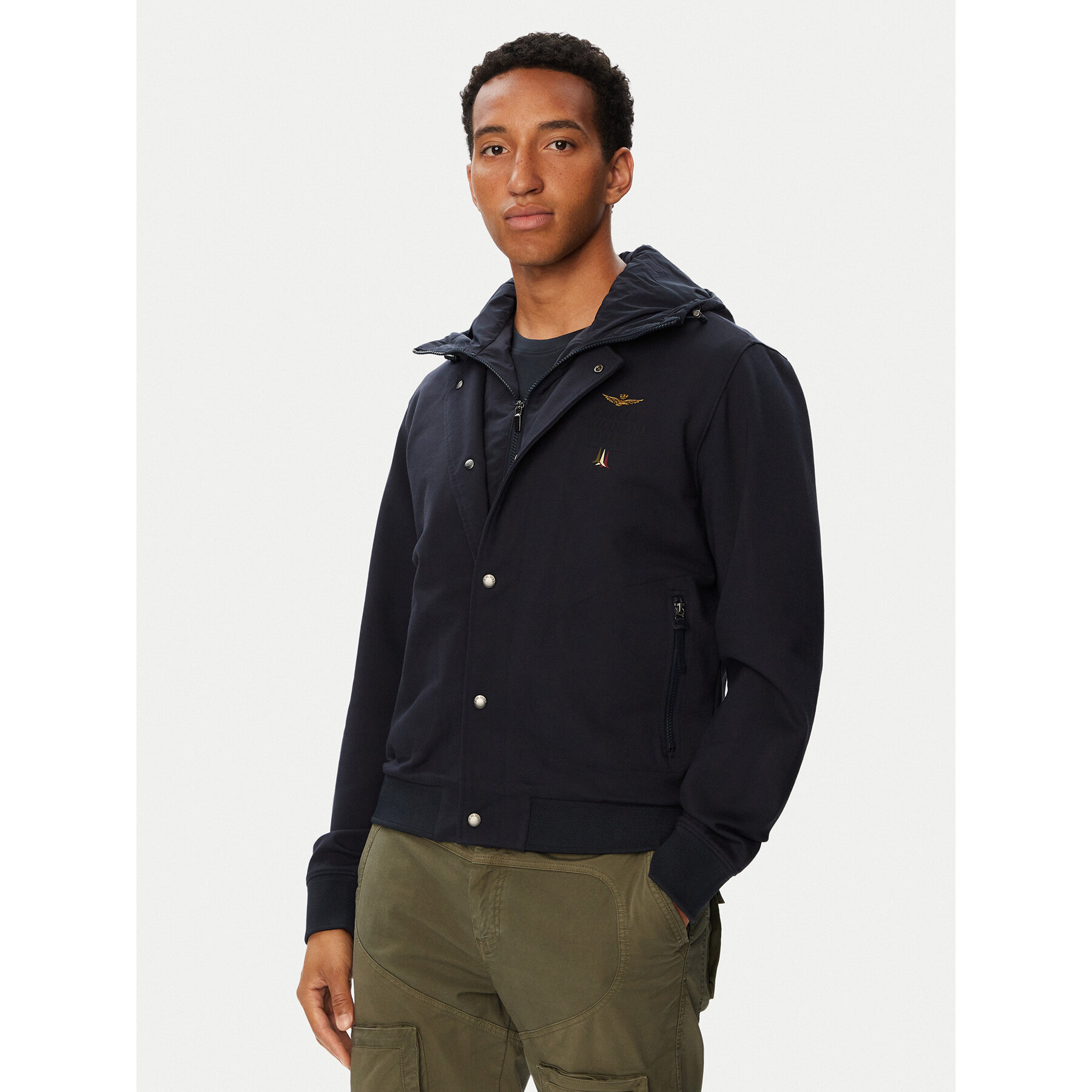 Aeronautica Militare Bomberjacke 262AF0525UF00691 Dunkelblau Regular Fit