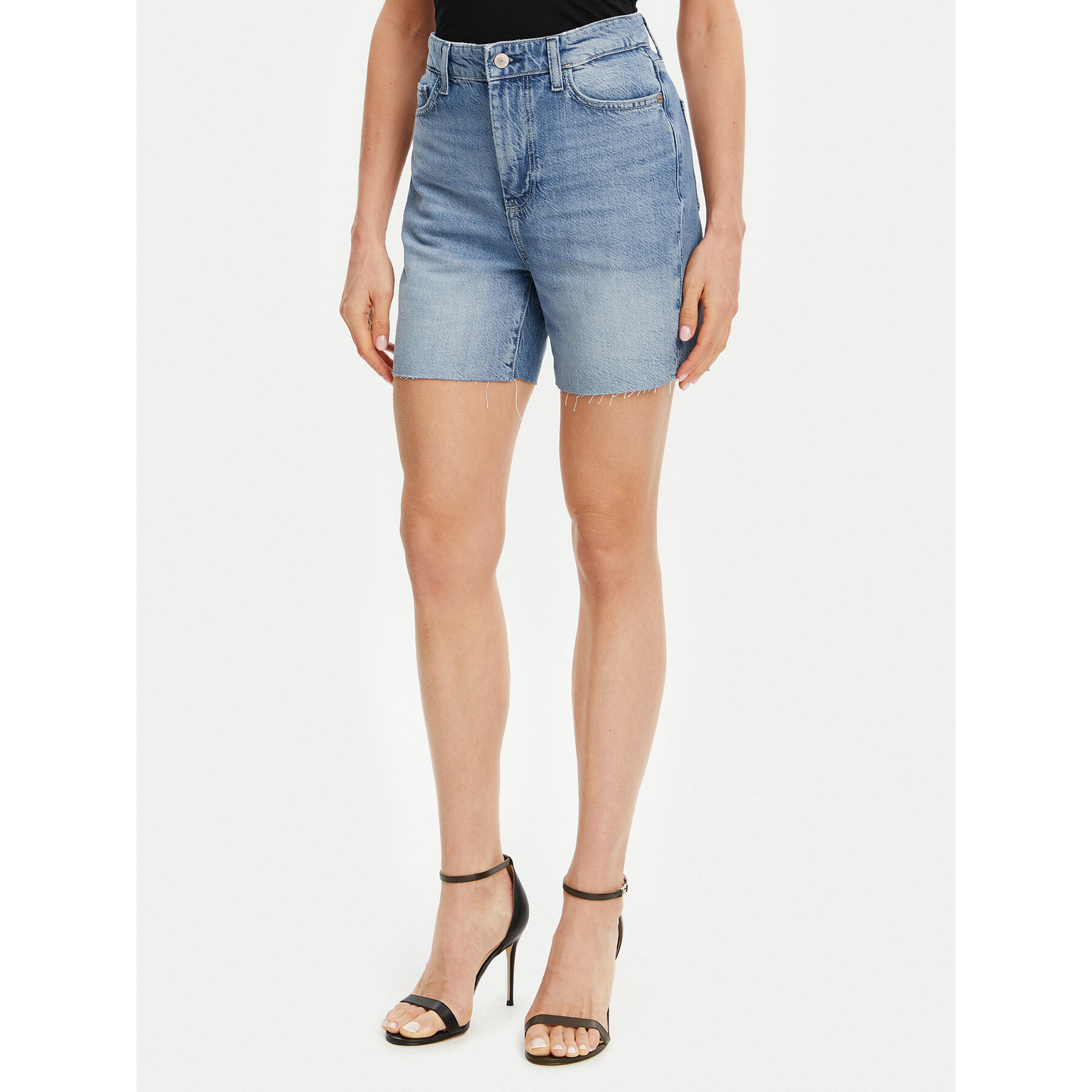 Guess Jeansshorts W5GD47 D5B94 Blau Regular Fit