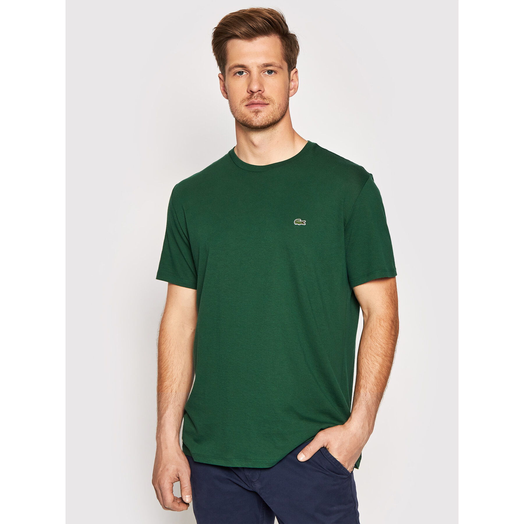 Lacoste Férfiak Zöld Póló Th6709 Regular Fit