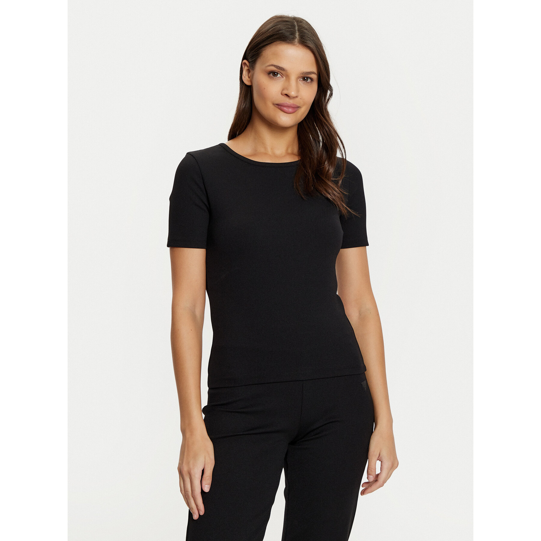 Guess Póló V5RI04 KCLH0 Fekete Regular Fit