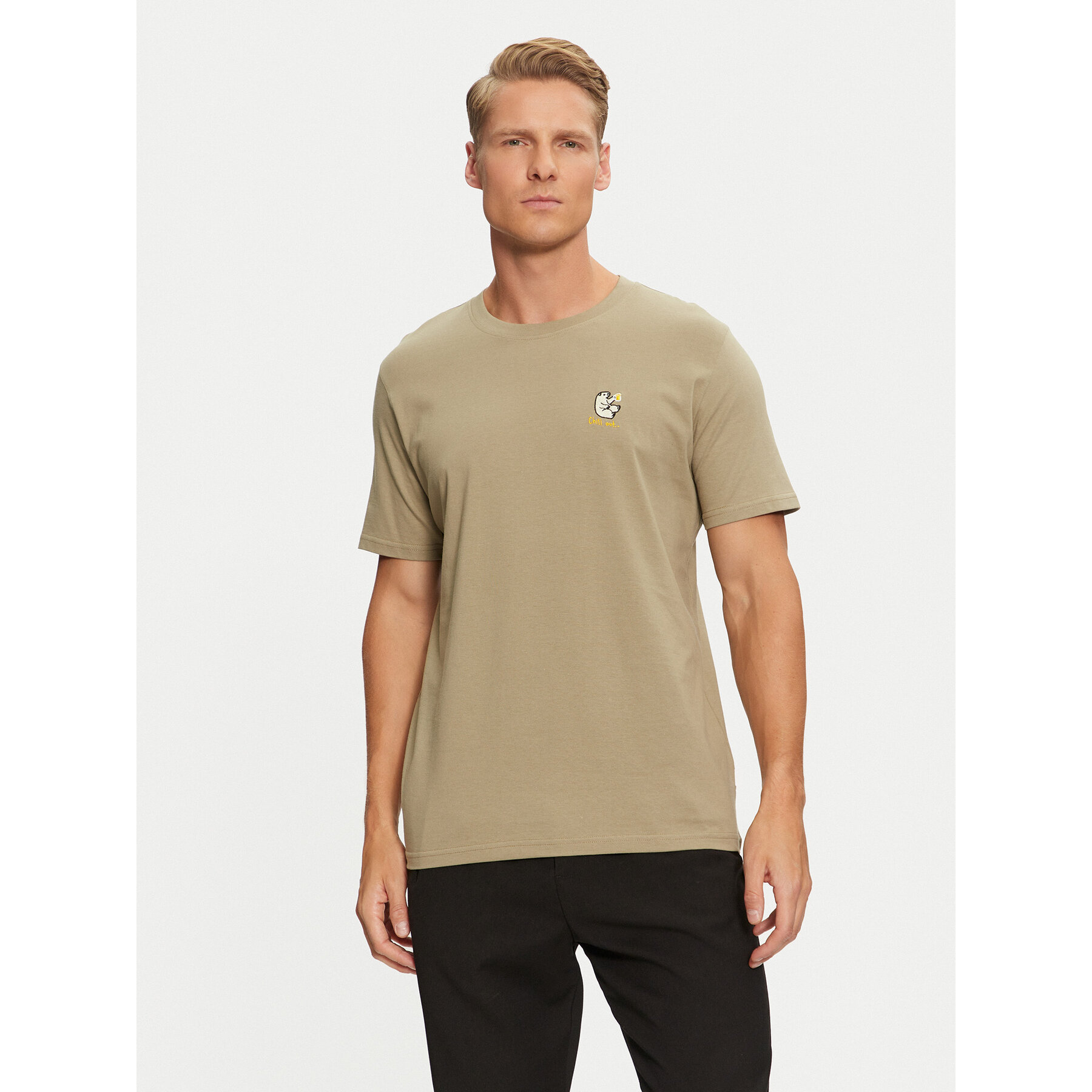 Lindbergh T-shirt 30-400235 Verde Relaxed Fit