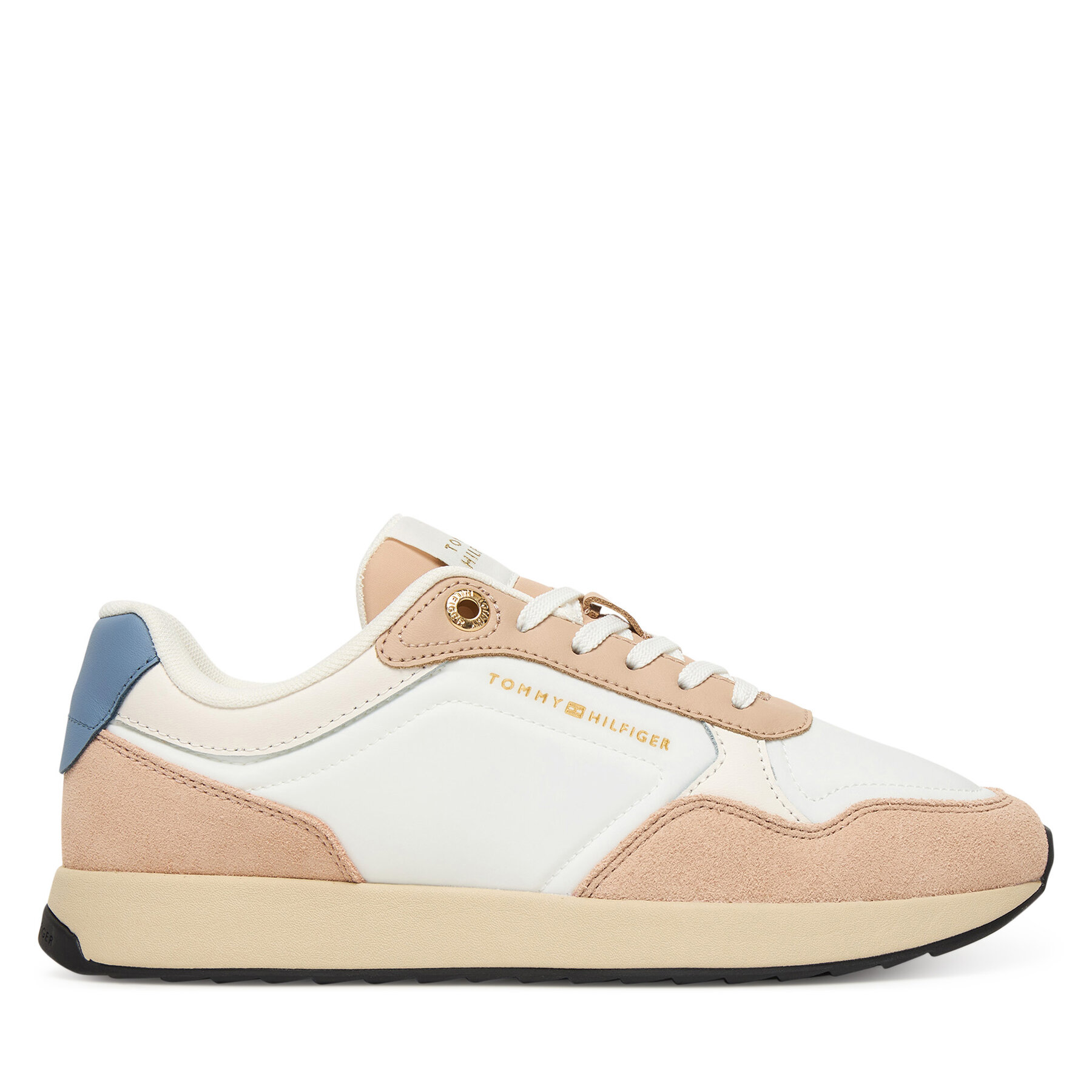 Superge Tommy Hilfiger Mix Material Runner FW0FW08950 Écru
