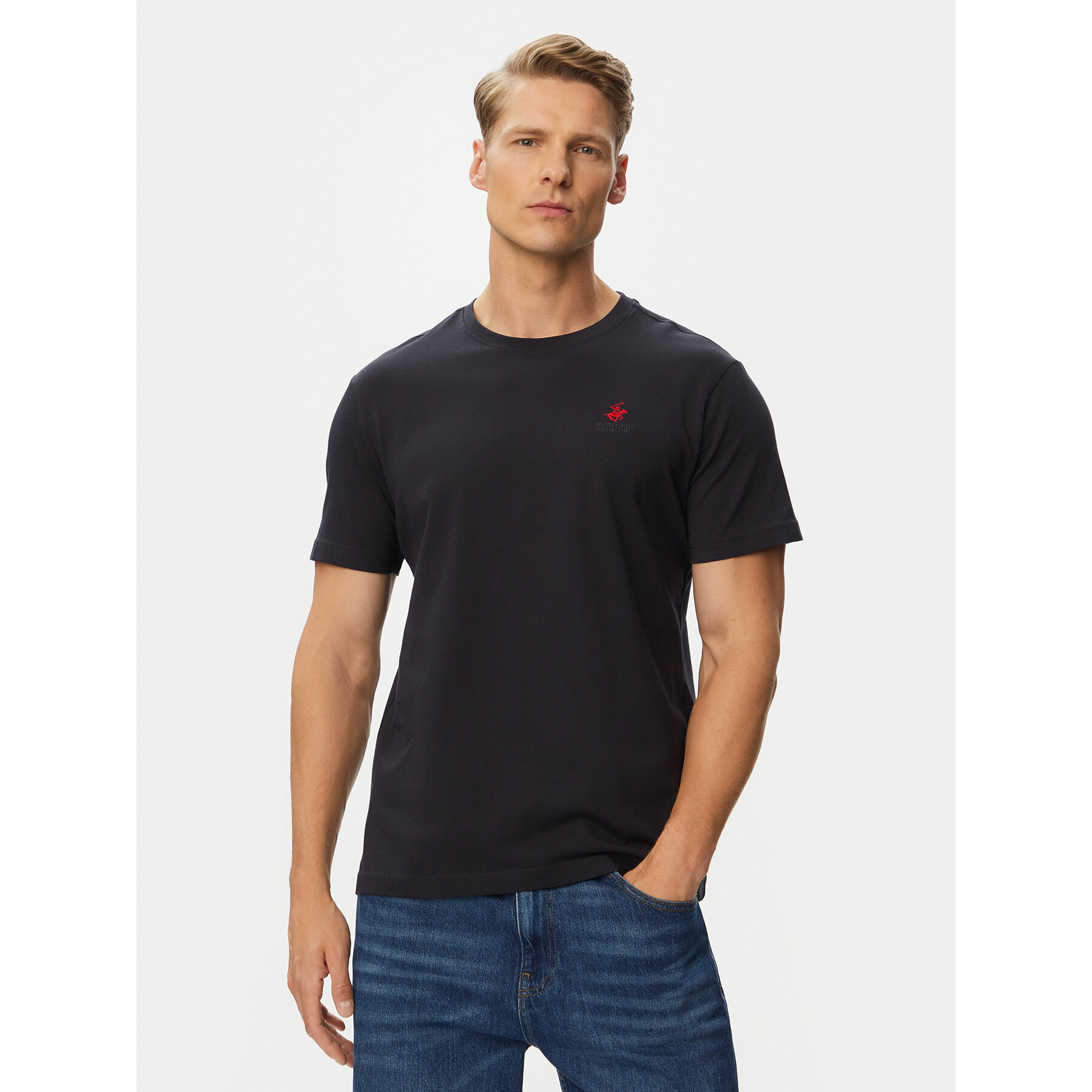 Beverly Hills Polo Club T-shirt P-SS26M-TS41740 Tamnoplava Regular Fit