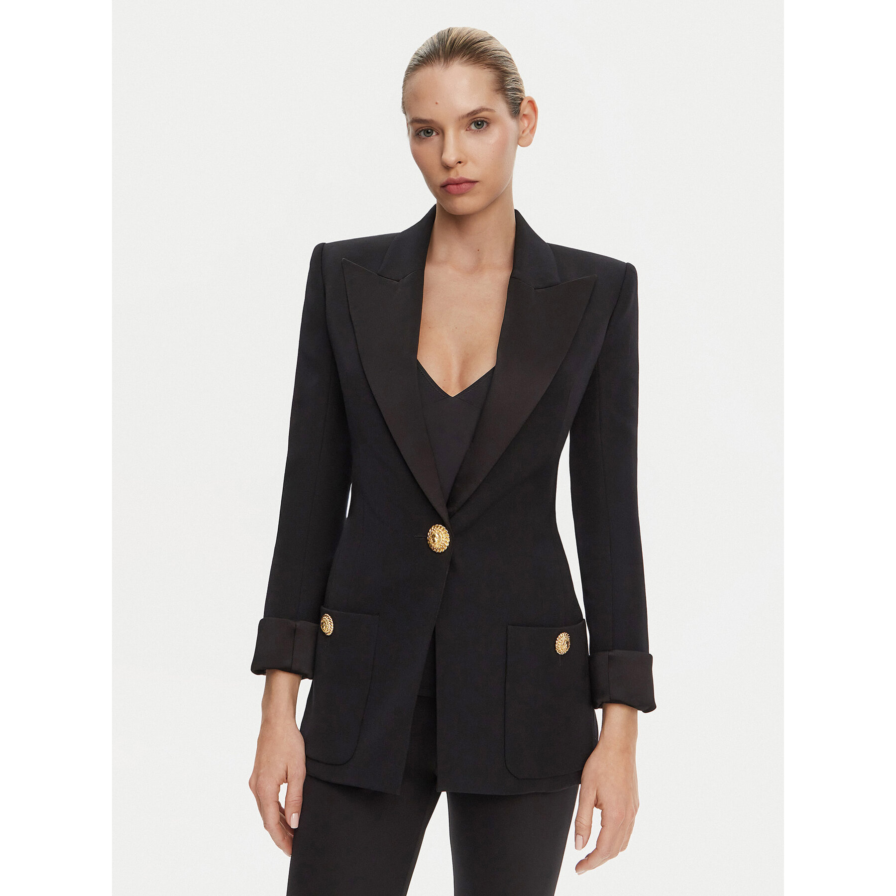 Balmain Sakko DF1SE095ME54 Schwarz Regular Fit