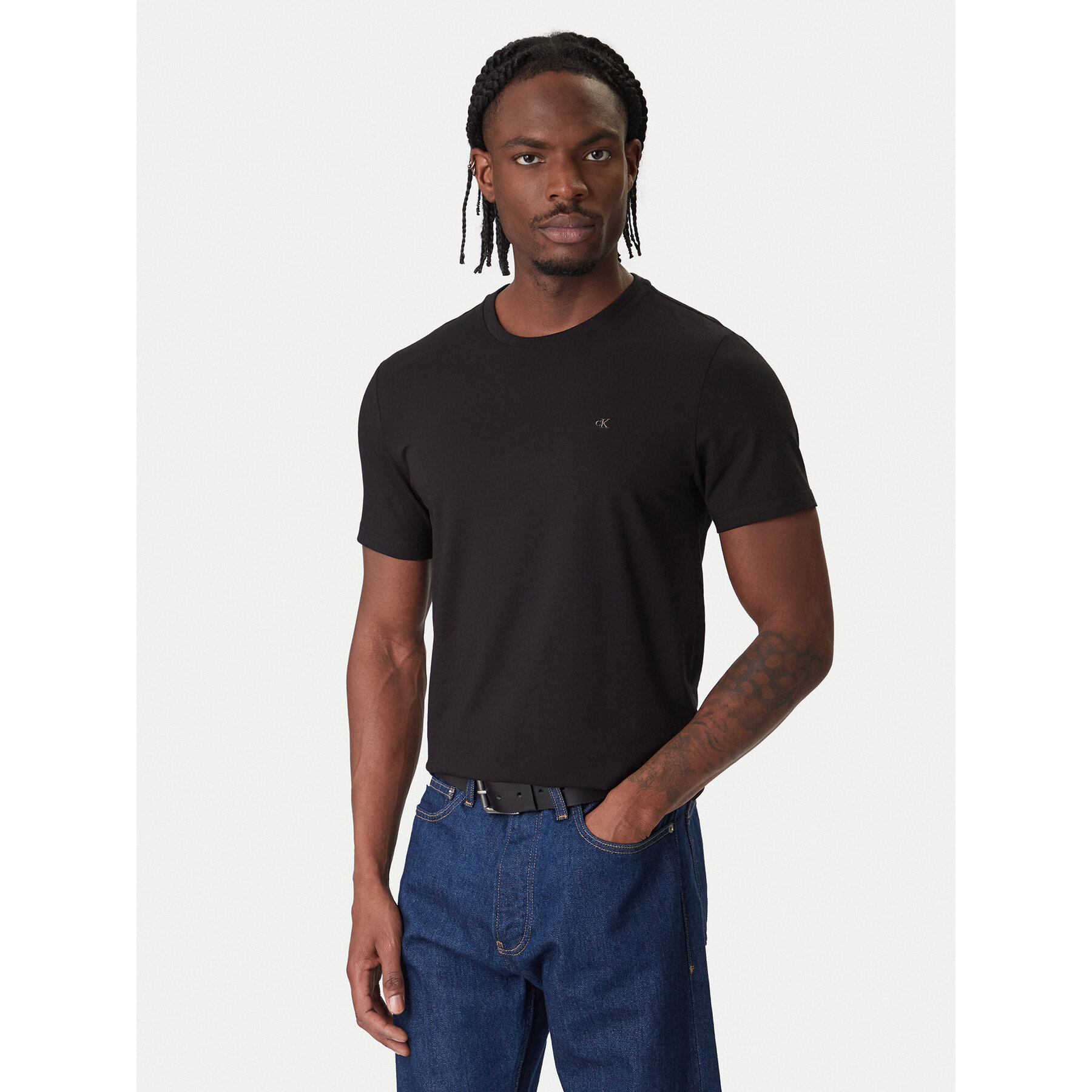 Calvin Klein T-Shirt LV04LC240G Schwarz Slim Fit