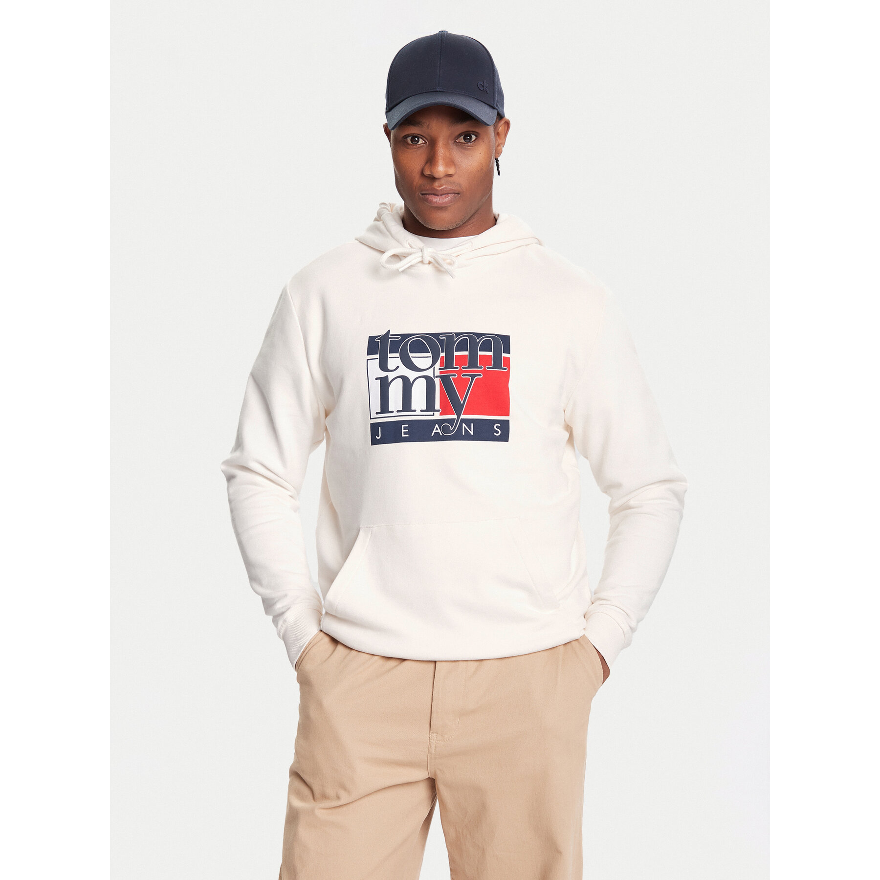 Tommy Jeans Sweatshirt DM0DM22092 Weiß Relaxed Fit