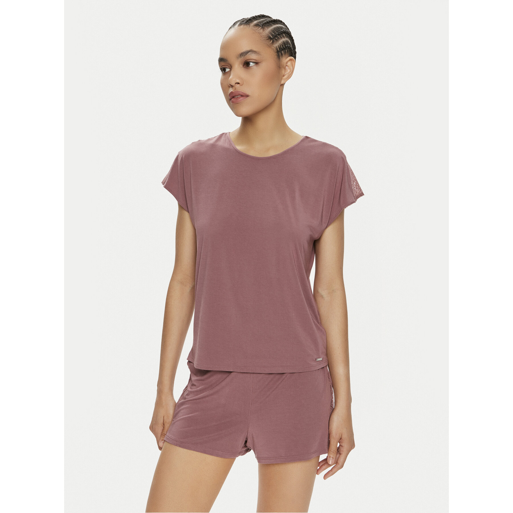 Calvin Klein Underwear Calvin Klein Underwear Μπλούζα πιτζάμας 000QS7157E Ροζ Relaxed Fit