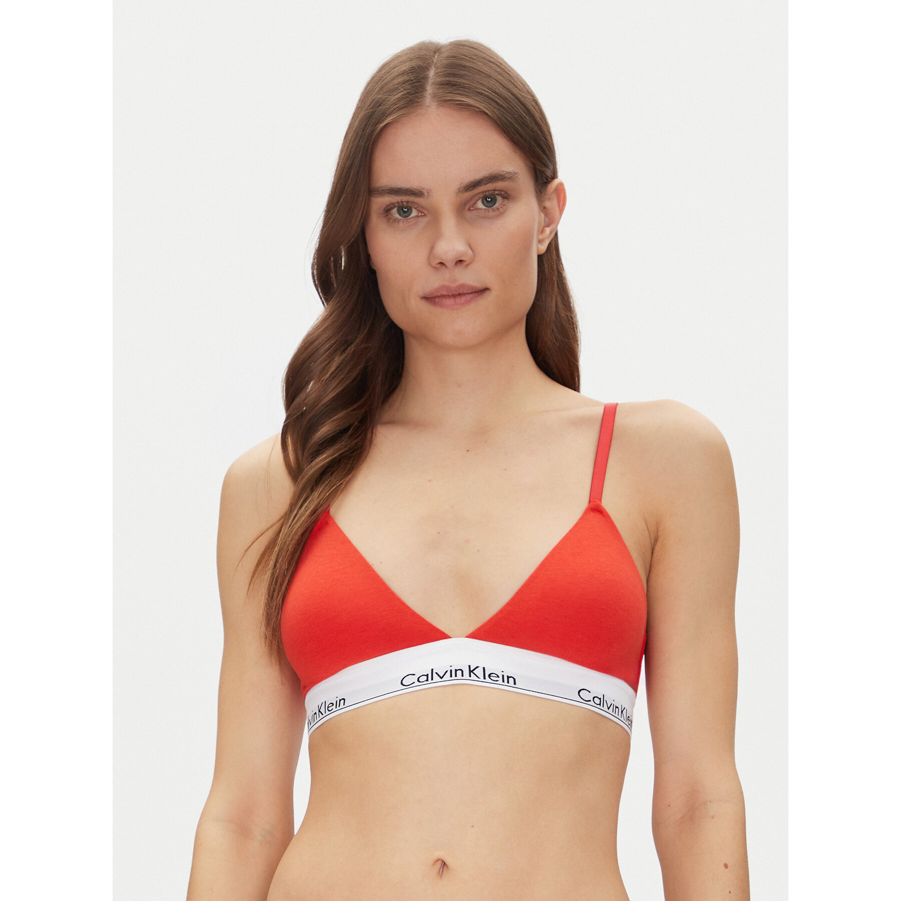 Calvin Klein Underwear Bralette melltartó Lightly Lined Triangle 000QF5650E Piros