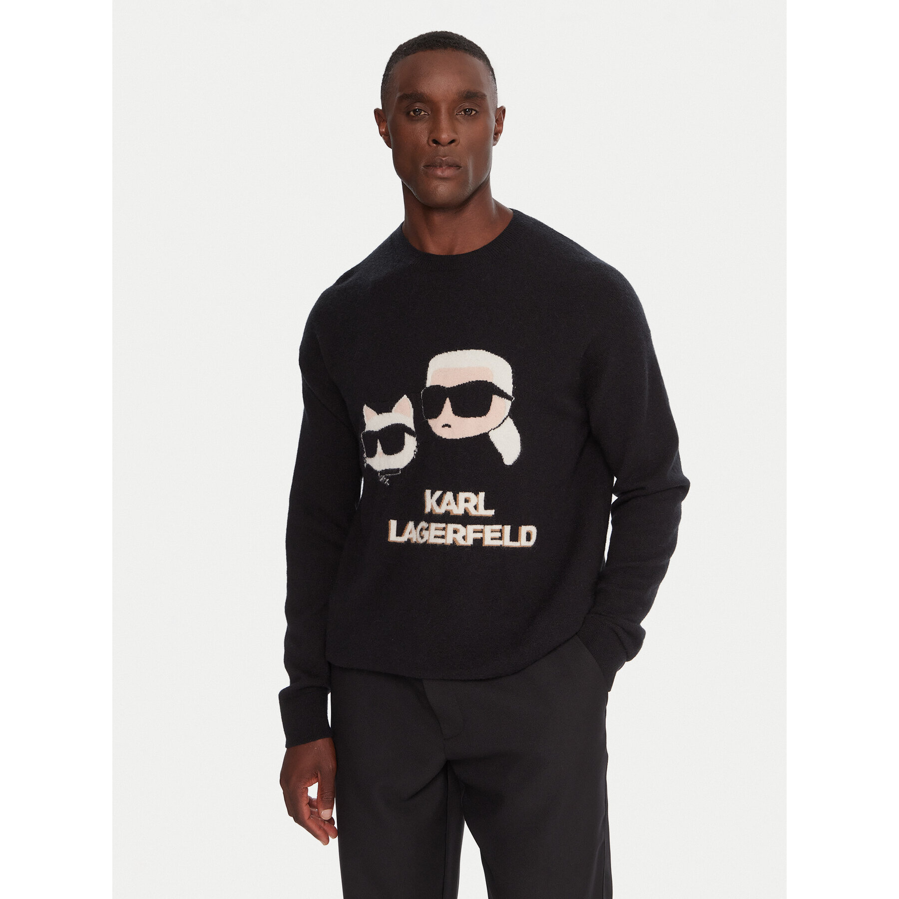 KARL LAGERFELD Pullover 655030 554306 Schwarz Regular Fit