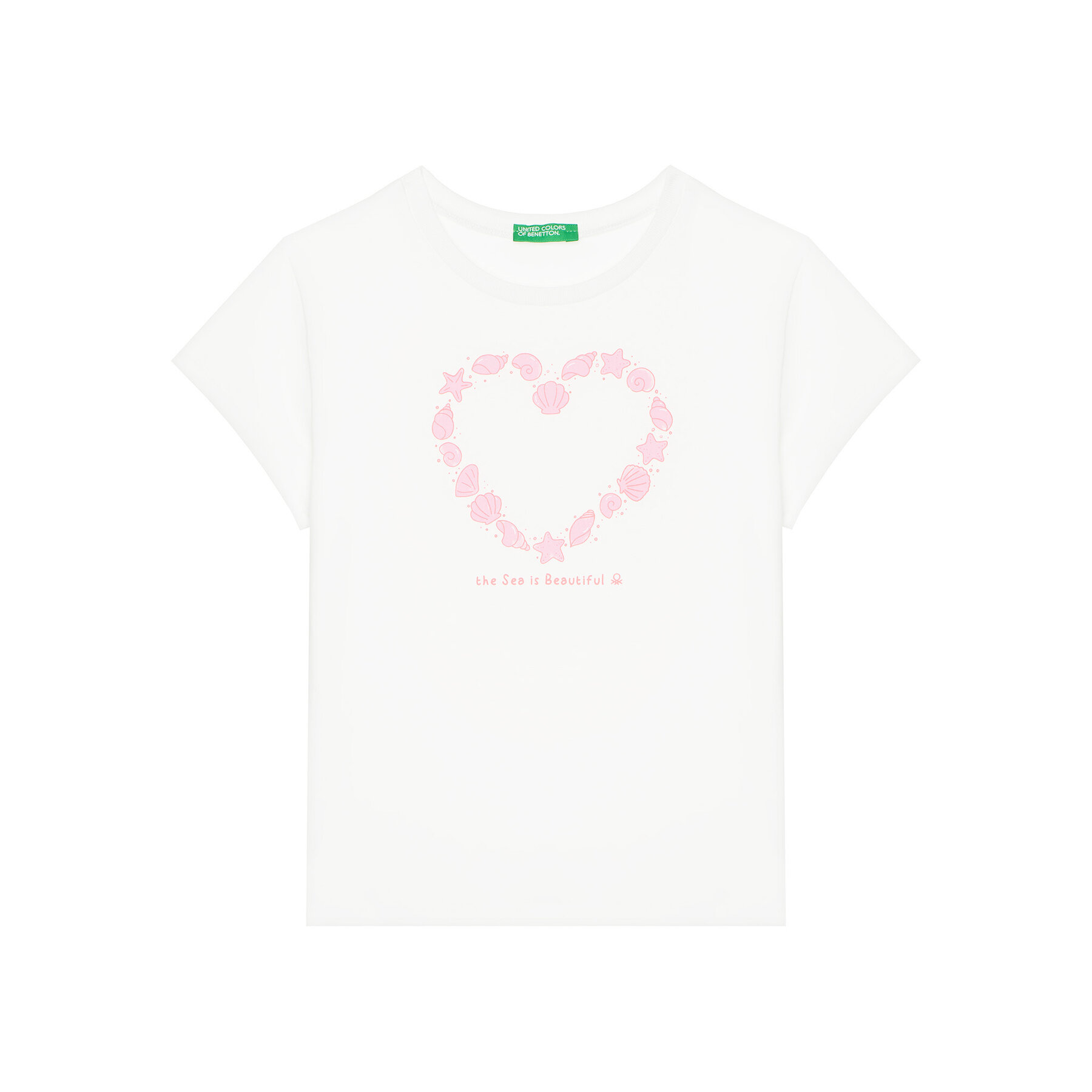 United Colors Of Benetton T-Shirt 3JERG10J3 Λευκό Regular Fit