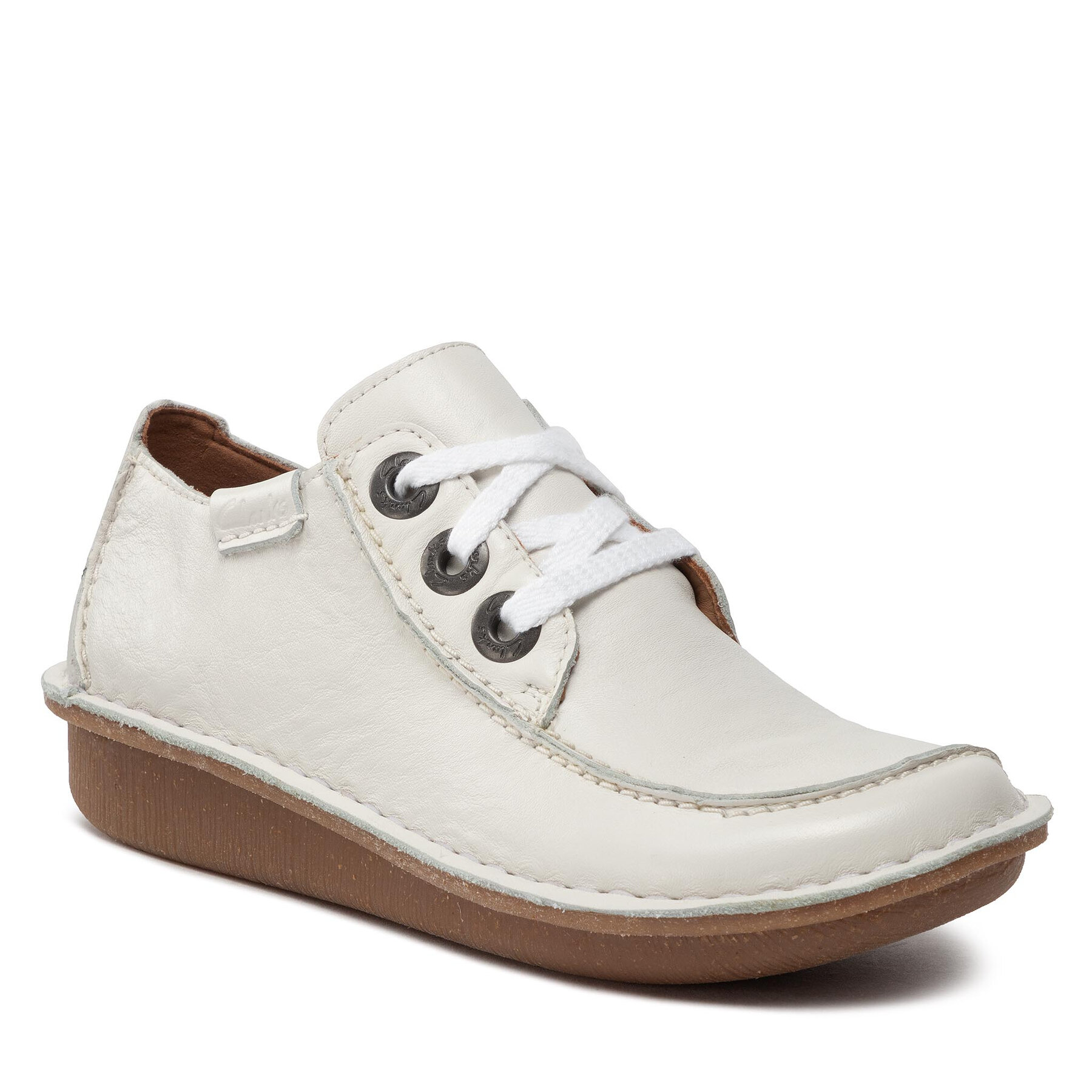 Pantofi Clarks Funny Dream 261654444 White Leather