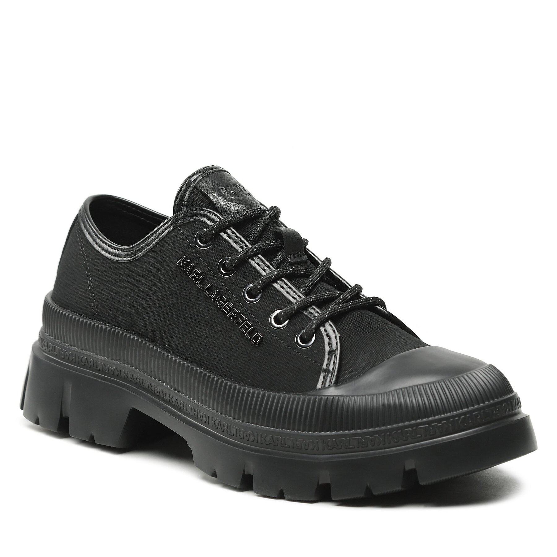 Nizki čevlji KARL LAGERFELD KL25211 Black Canvas Mono